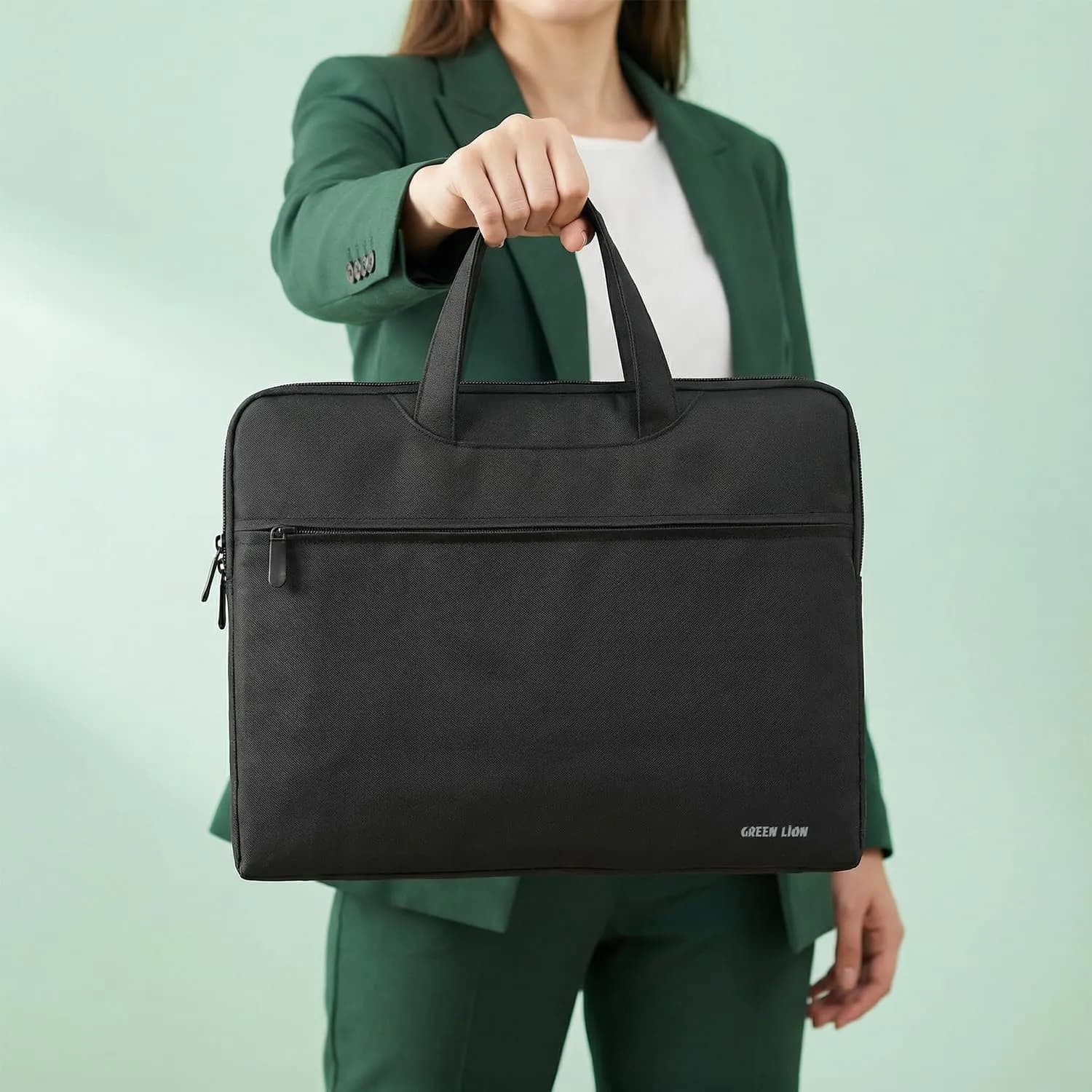 Green Lion Laptop Sleeve - 4-Layer Protection, Black 2