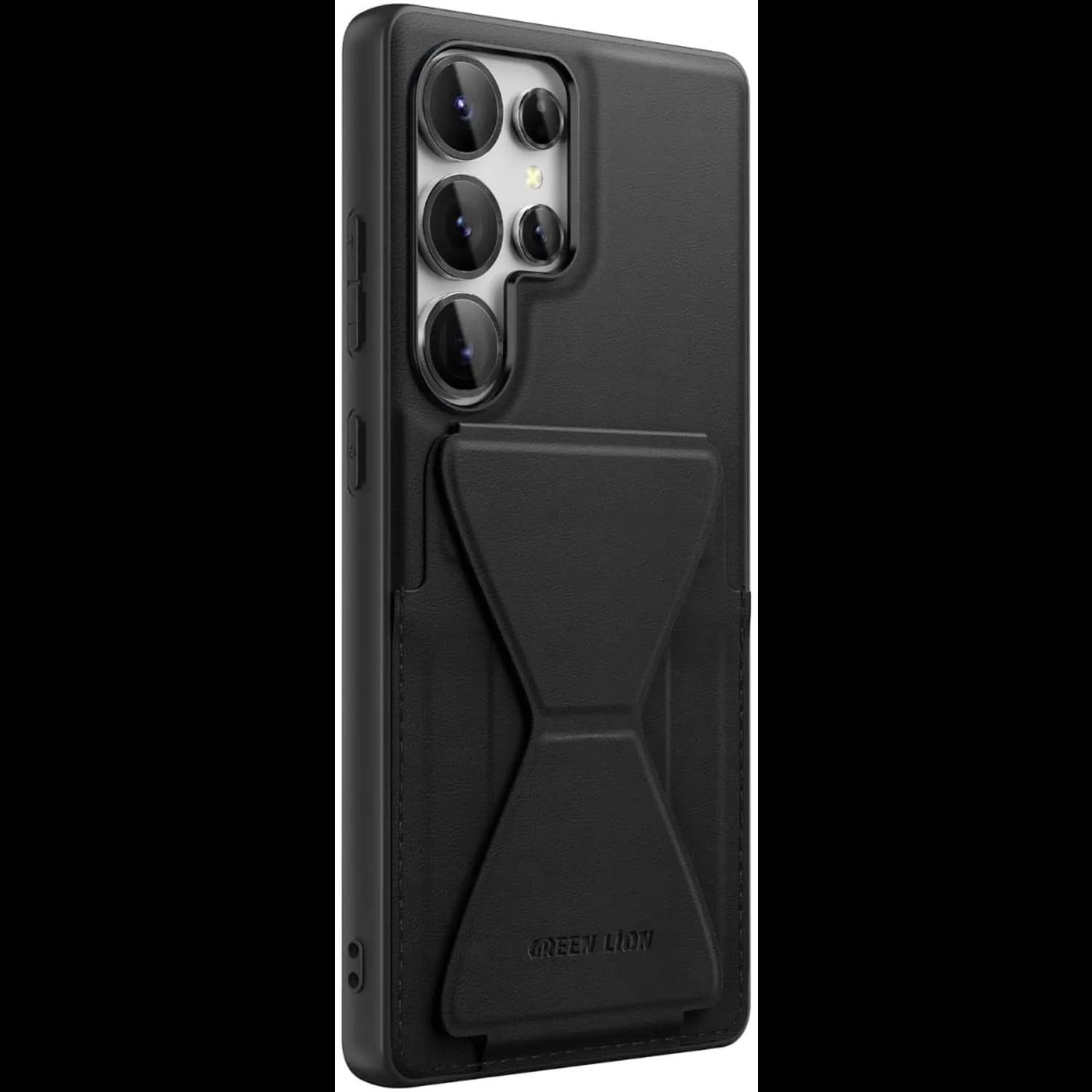 Green Lion Leather Case S25 Ultra - Stand, Shockproof, Black 1 Green Lion Leather Case S25 Ultra - Stand, Shockproof, Black 1