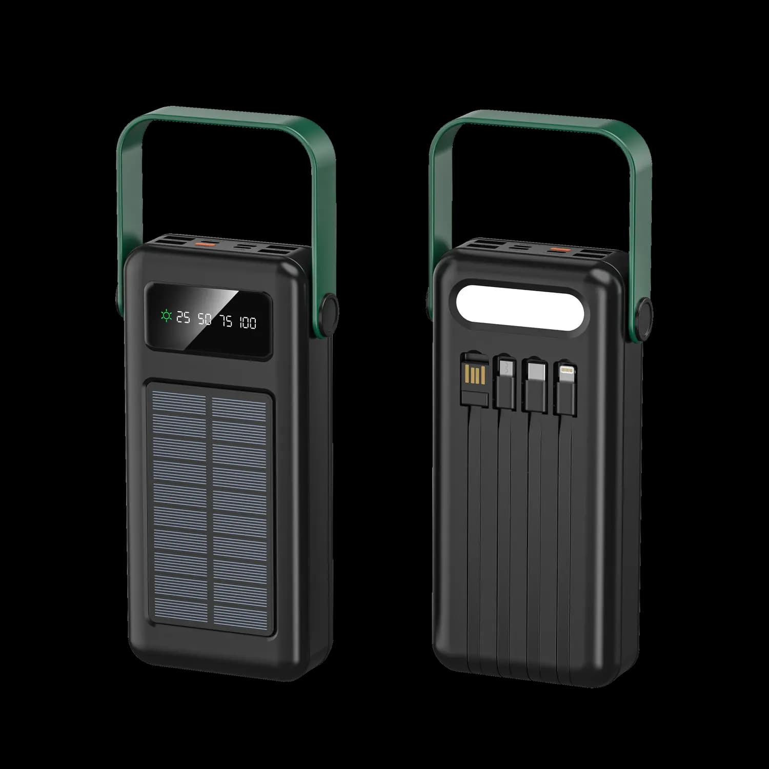 Green Lion Power Bank Solar Max 30000mAh - Black 2