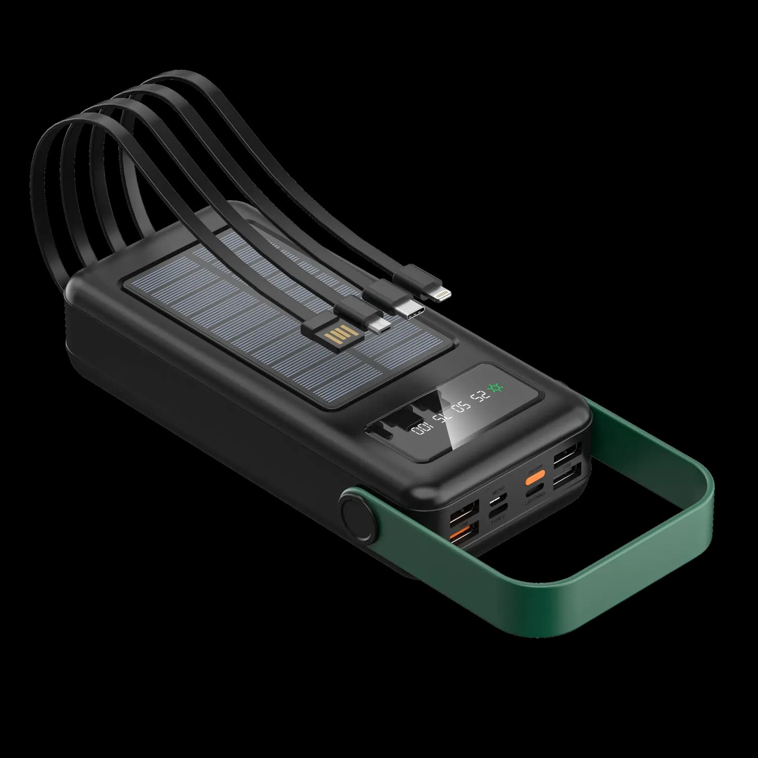 Green Lion Power Bank Solar Max 30000mAh - Black 3