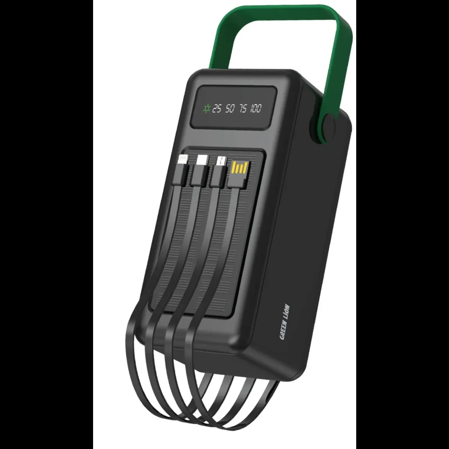 Green Lion Power Bank Solar Max 80000mAh - Solar Charging, Black 1 Green Lion Power Bank Solar Max 80000mAh - Solar Charging, Black 1