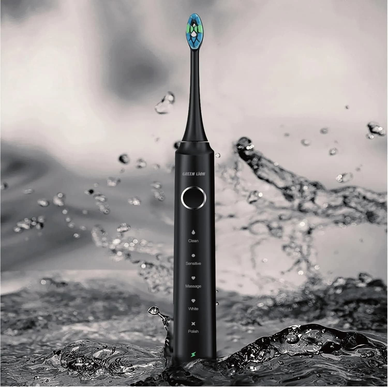Green Lion Smart Brush - 5 Modes, Waterproof, Black 3