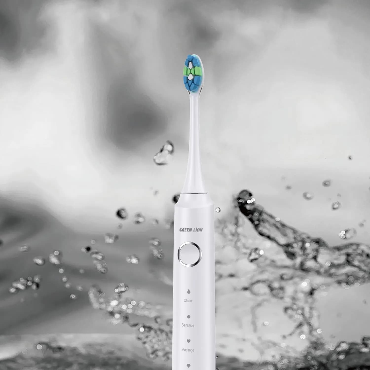 Green Lion Smart Brush - 5 Modes, Sonic, White 3