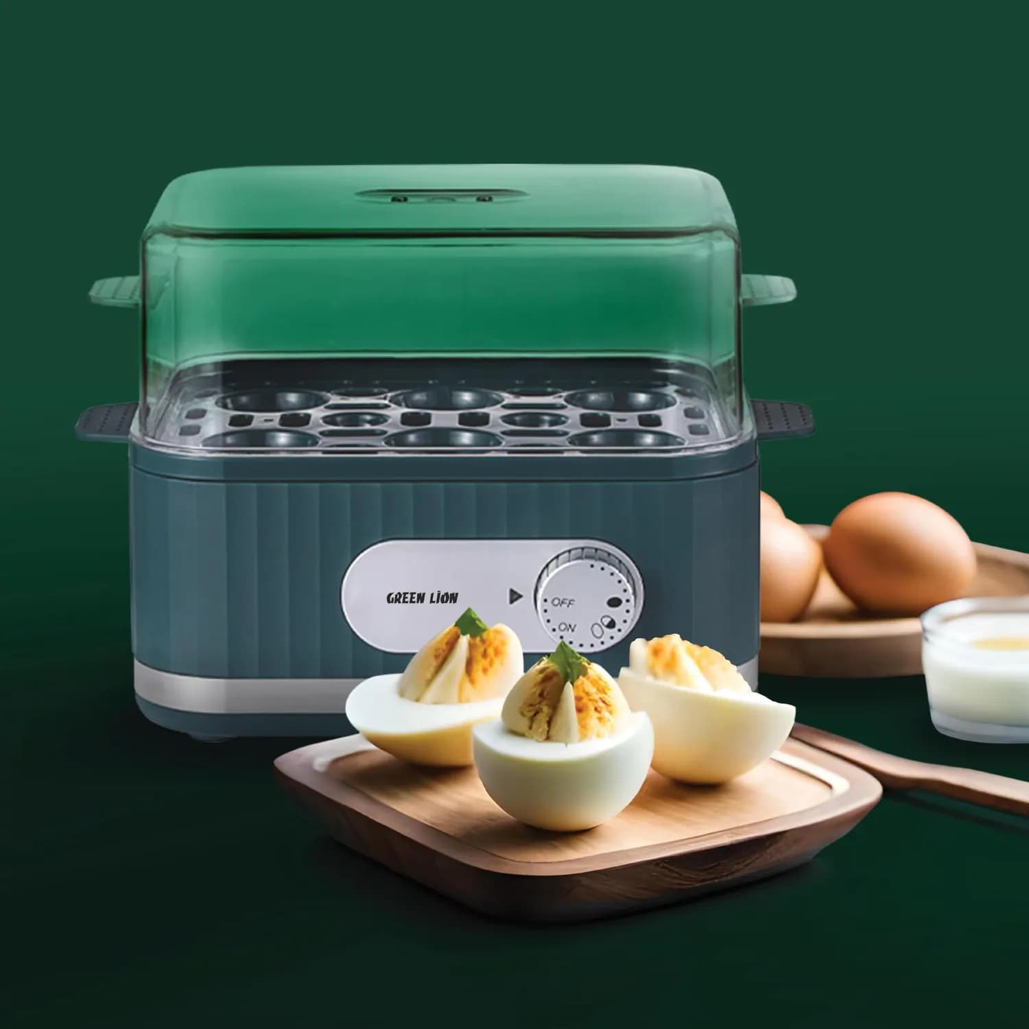 Green Lion Egg Cooker - Smart, Green 3