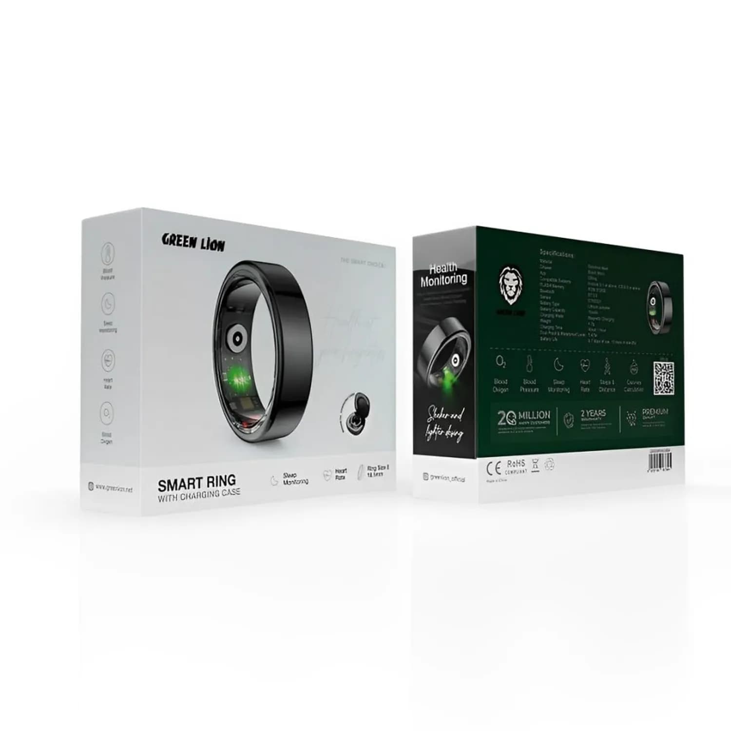Green Lion Smart Ring - Health Monitor, Black 4
