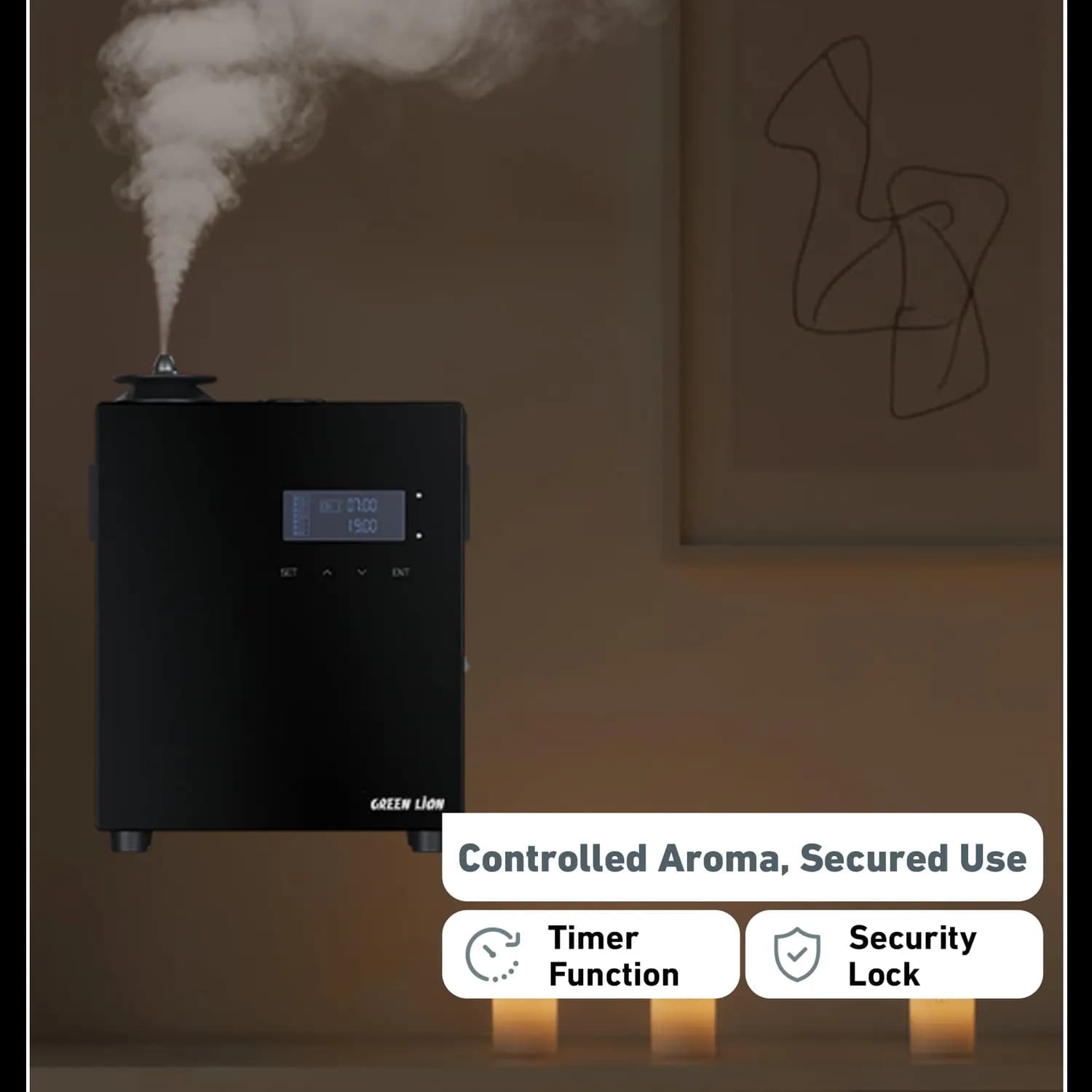 Green Lion Smart Scent Pro Diffuser - 150ml, App Controlled, Black 5