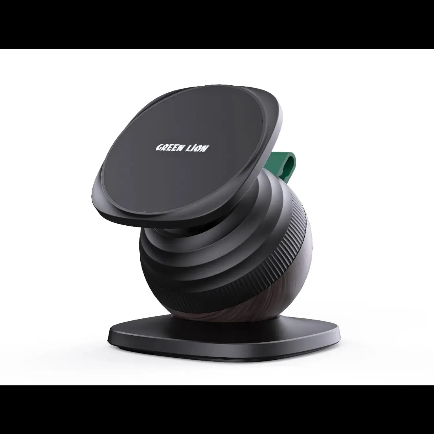 Green Lion Car Phone Holder - 360° Rotation, MagSafe Compatible, Black 1