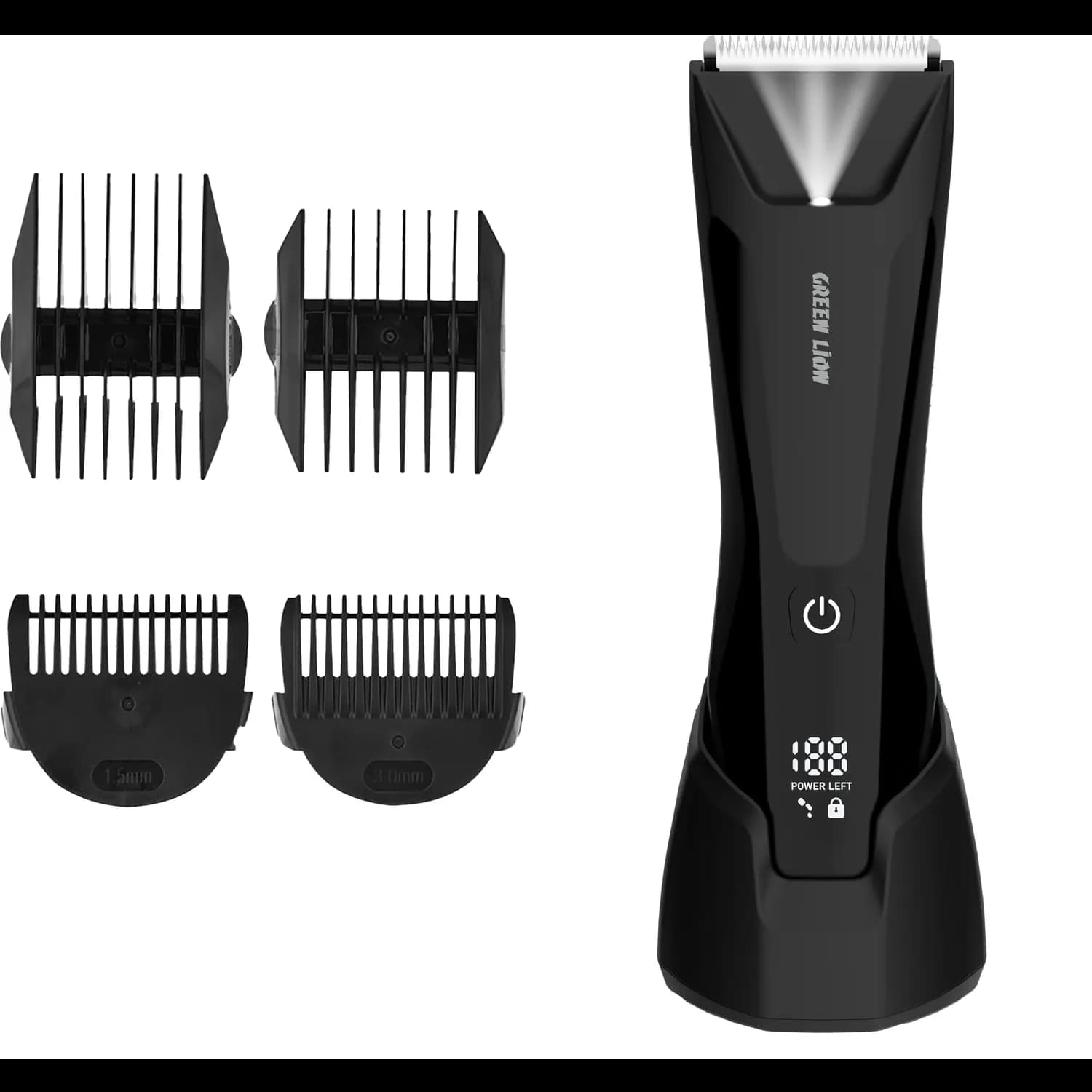 Green Lion Trimmer - 4-in-1 Grooming Kit, 6500RPM, Black 1 Green Lion Trimmer - 4-in-1 Grooming Kit, 6500RPM, Black 1