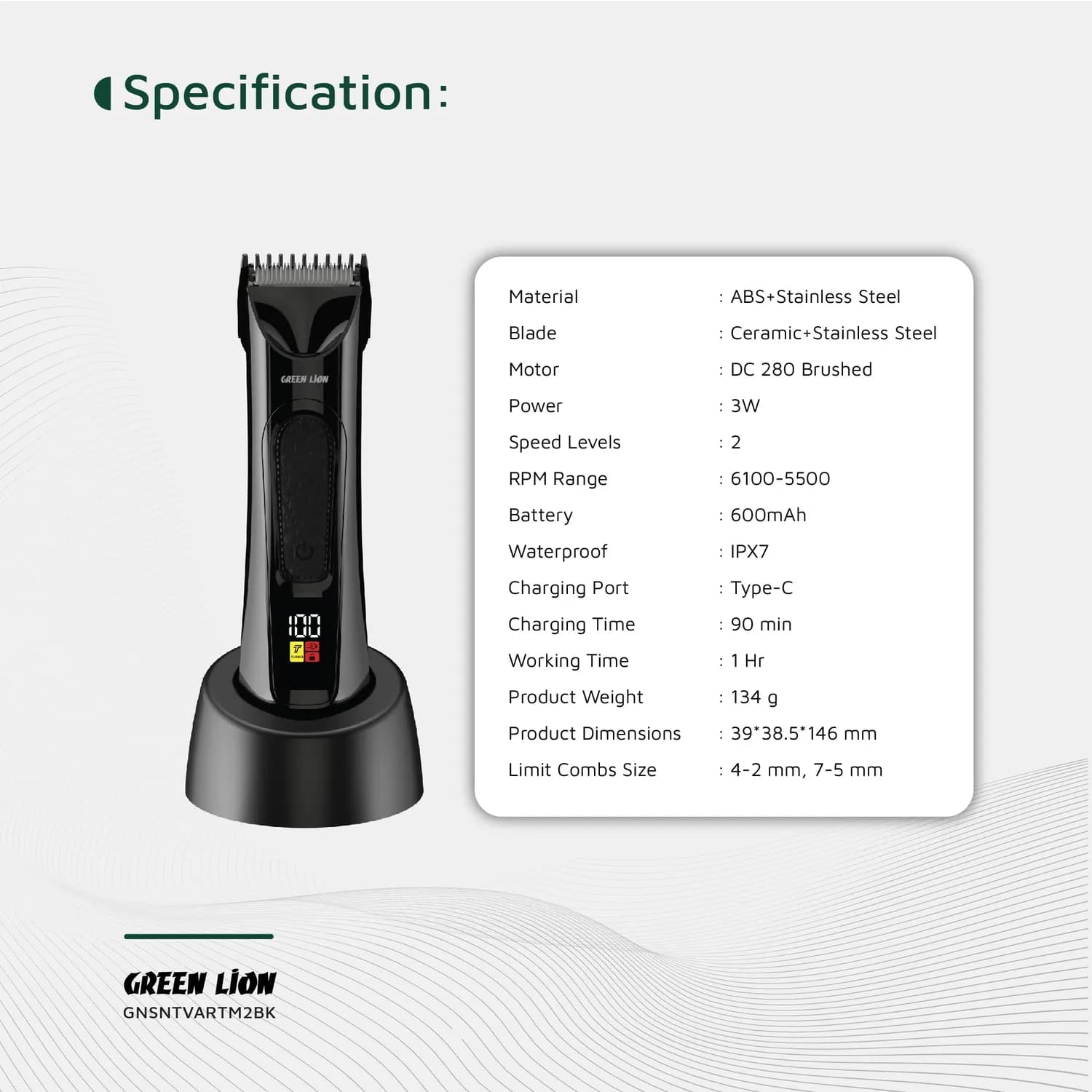 Green Lion Sensitive Area Trimmer Gen-2 - Corded & Cordless, Black 5
