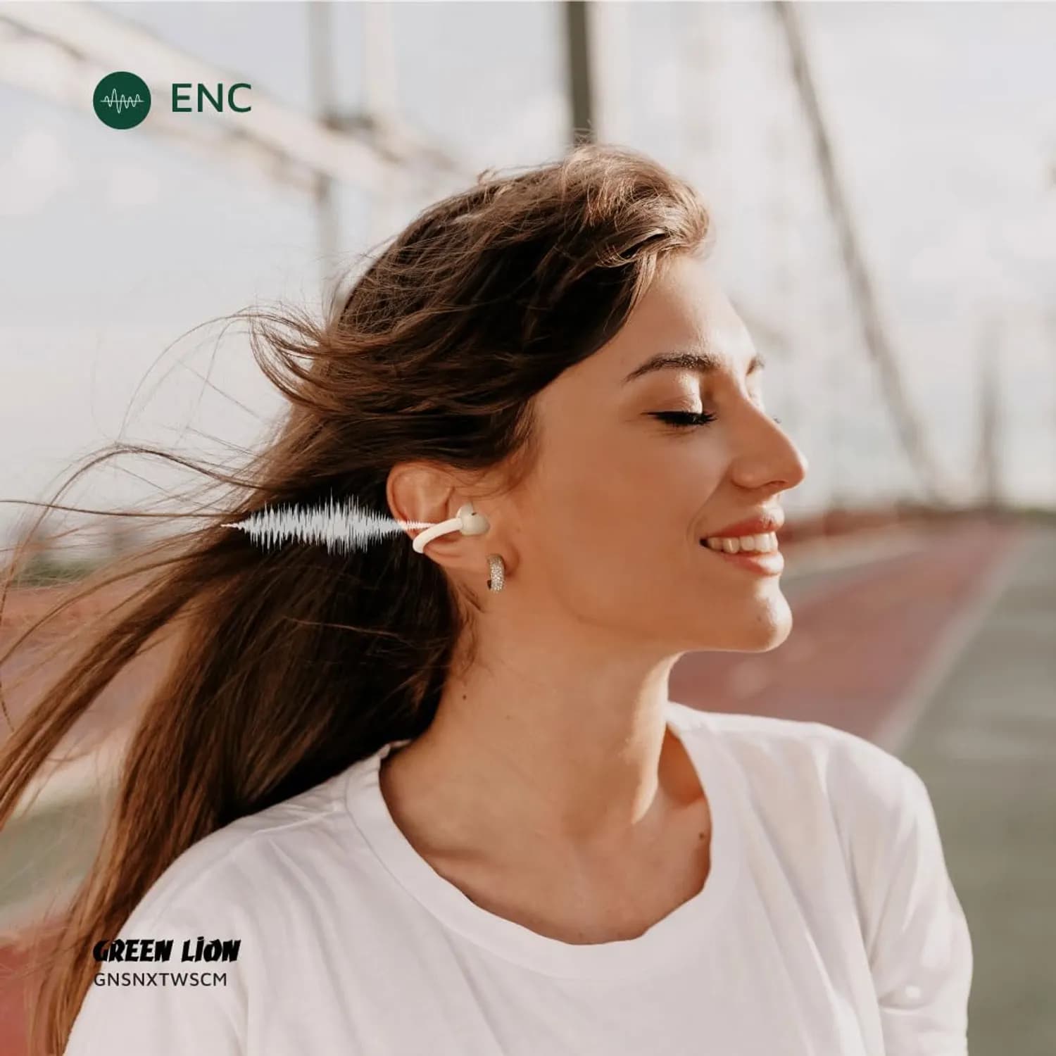 Green Lion Clip-On Earbuds Sonix - Bluetooth 5.3, Cream 5
