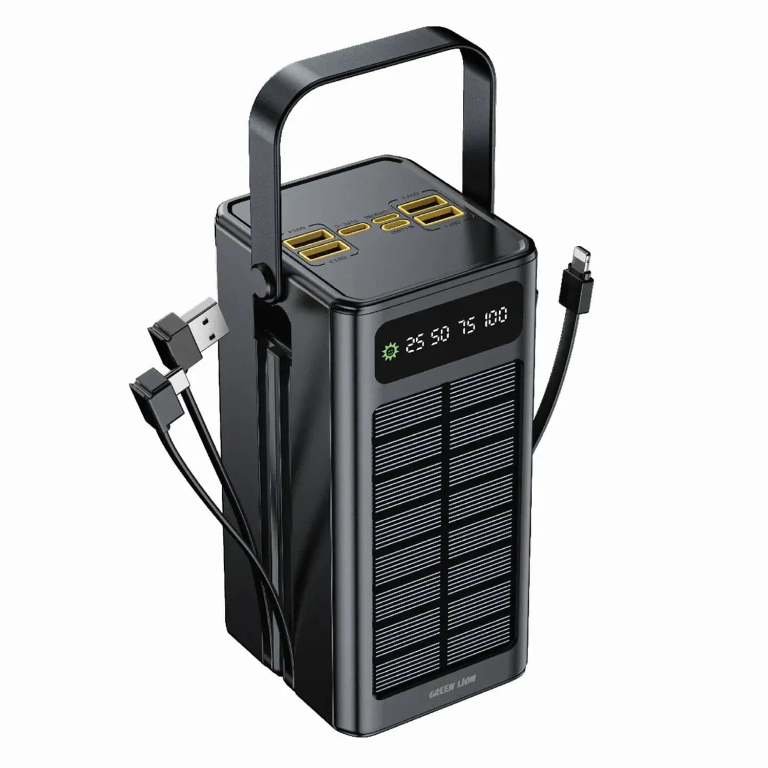 Green Lion Power Bank Solar X 60000mAh PD 20W - Black 1