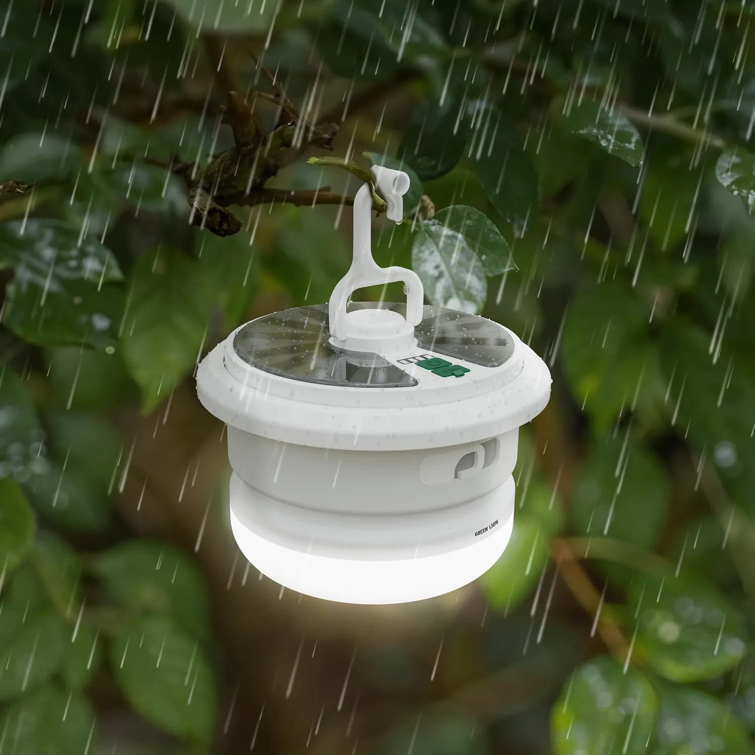 Green Lion Solar Camping String Light - Type-C Rechargeable, White 4