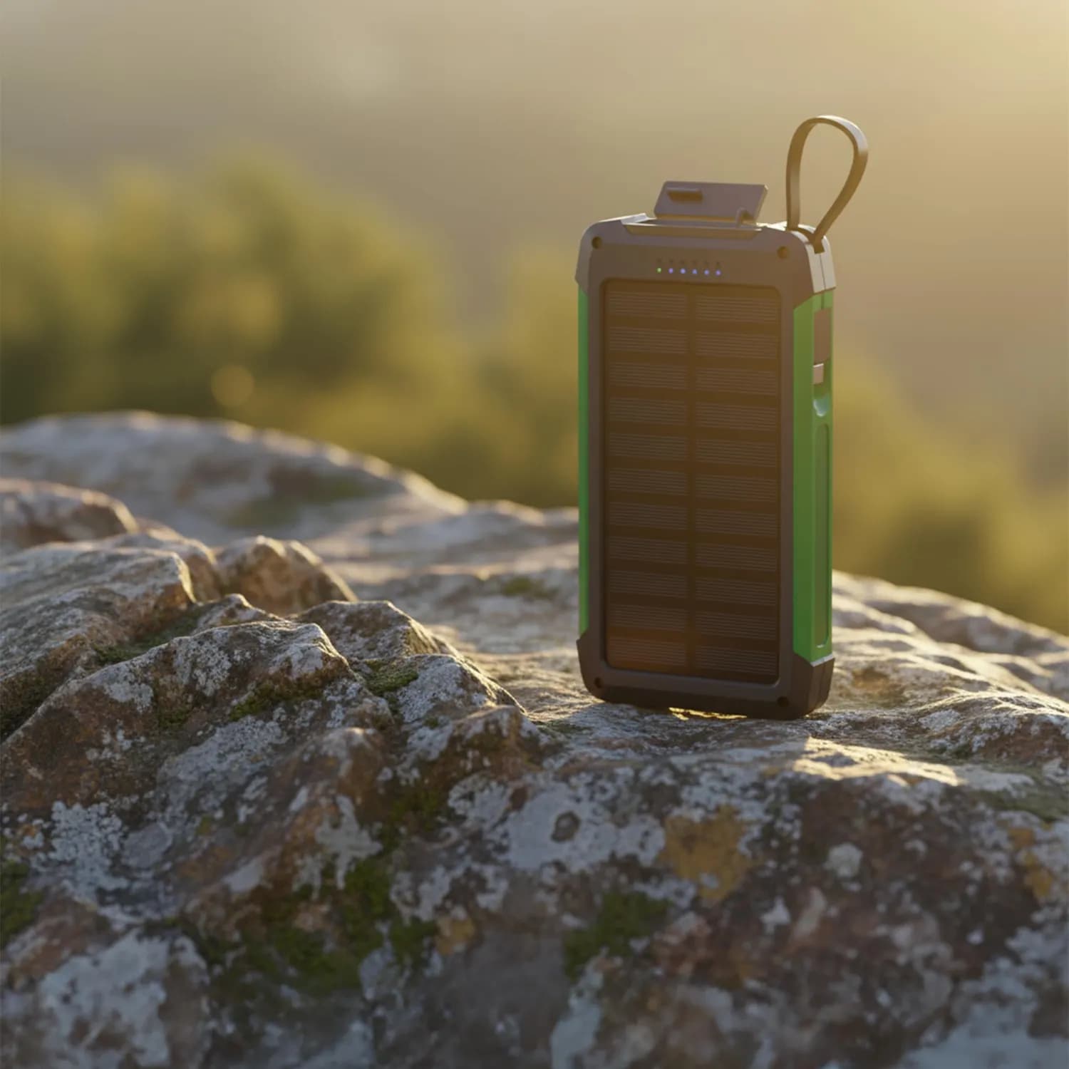 Green Lion Solar Power Bank - 10000mAh, Wireless, Green 2
