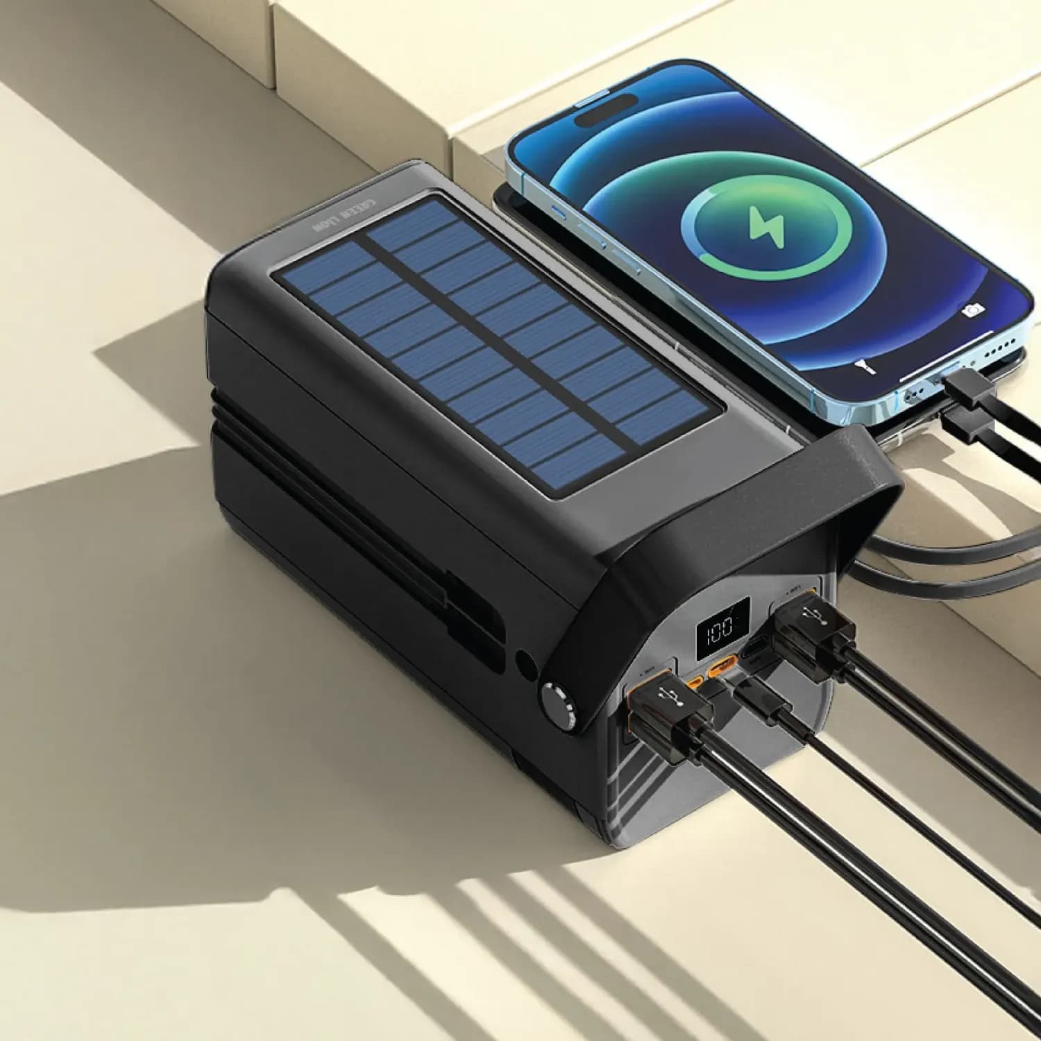 Green Lion Power Bank Solar X 100000mAh PD 20W - Black 2