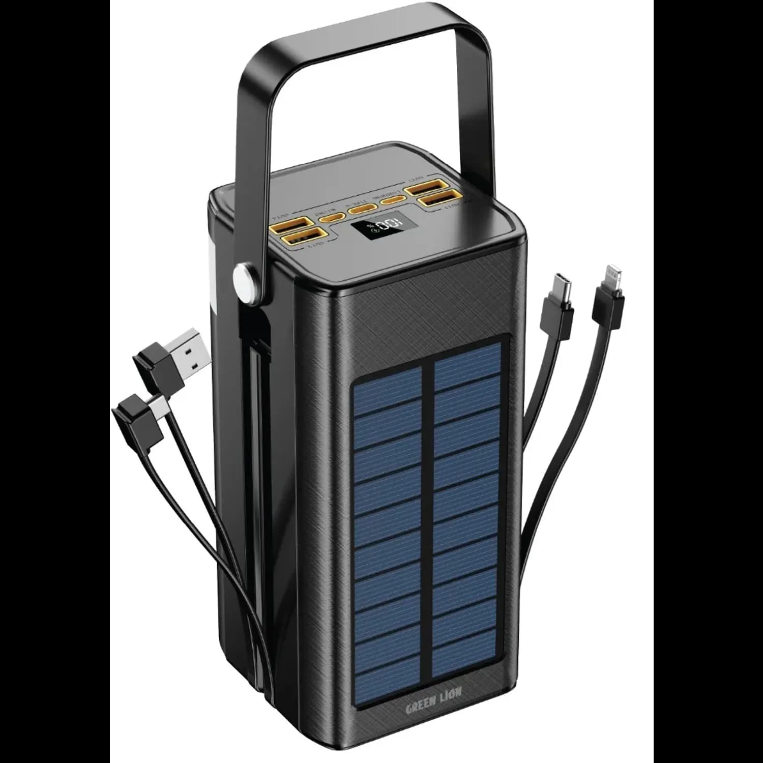 Green Lion Power Bank Solar X 100000mAh PD 20W - Black 1 Green Lion Power Bank Solar X 100000mAh PD 20W - Black 1