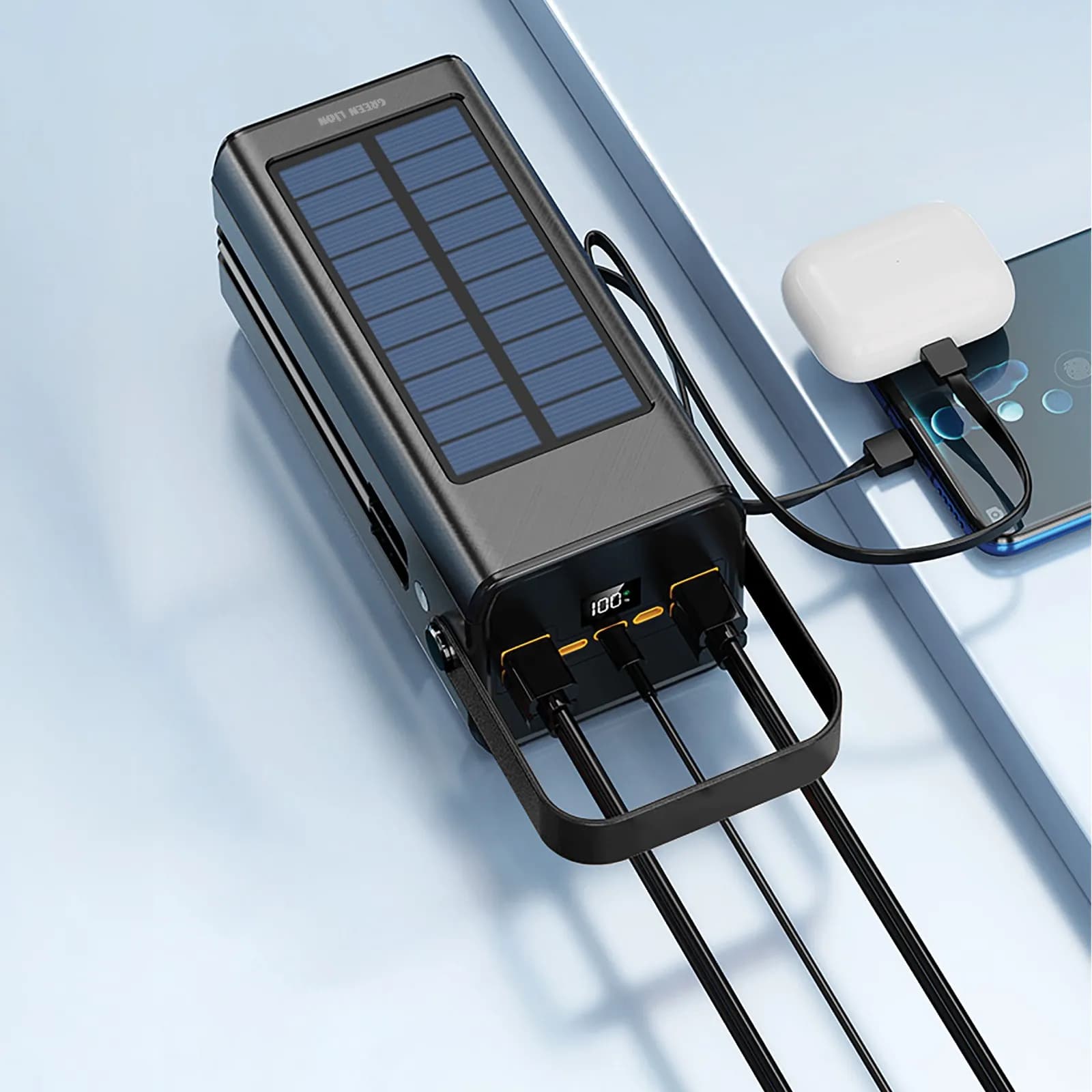 Green Lion Power Bank Solar X 80000mAh PD 20W - Black 1