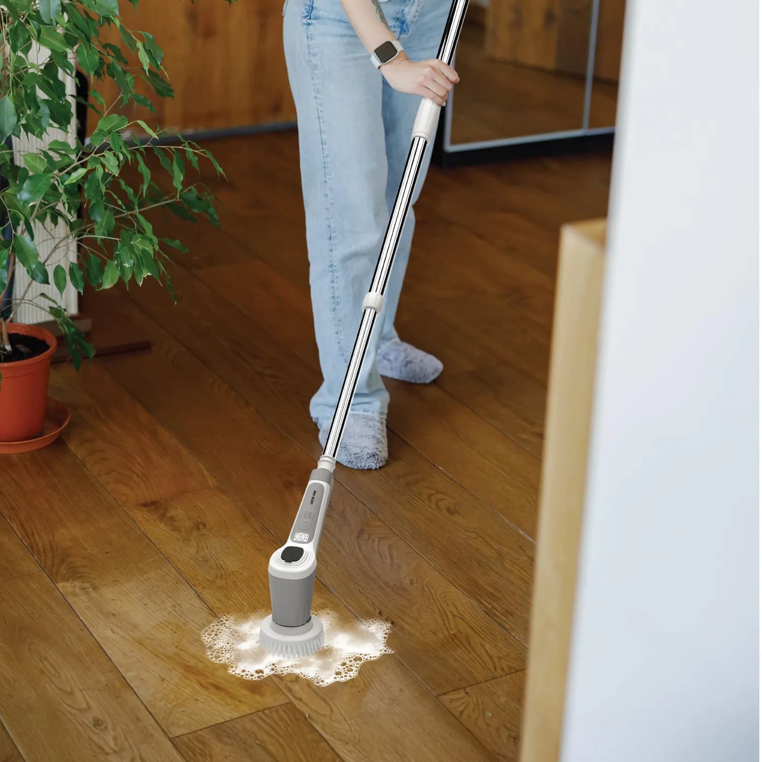 Green Lion Electric Spin Scrubber - 5-in-1, Waterproof, White 3