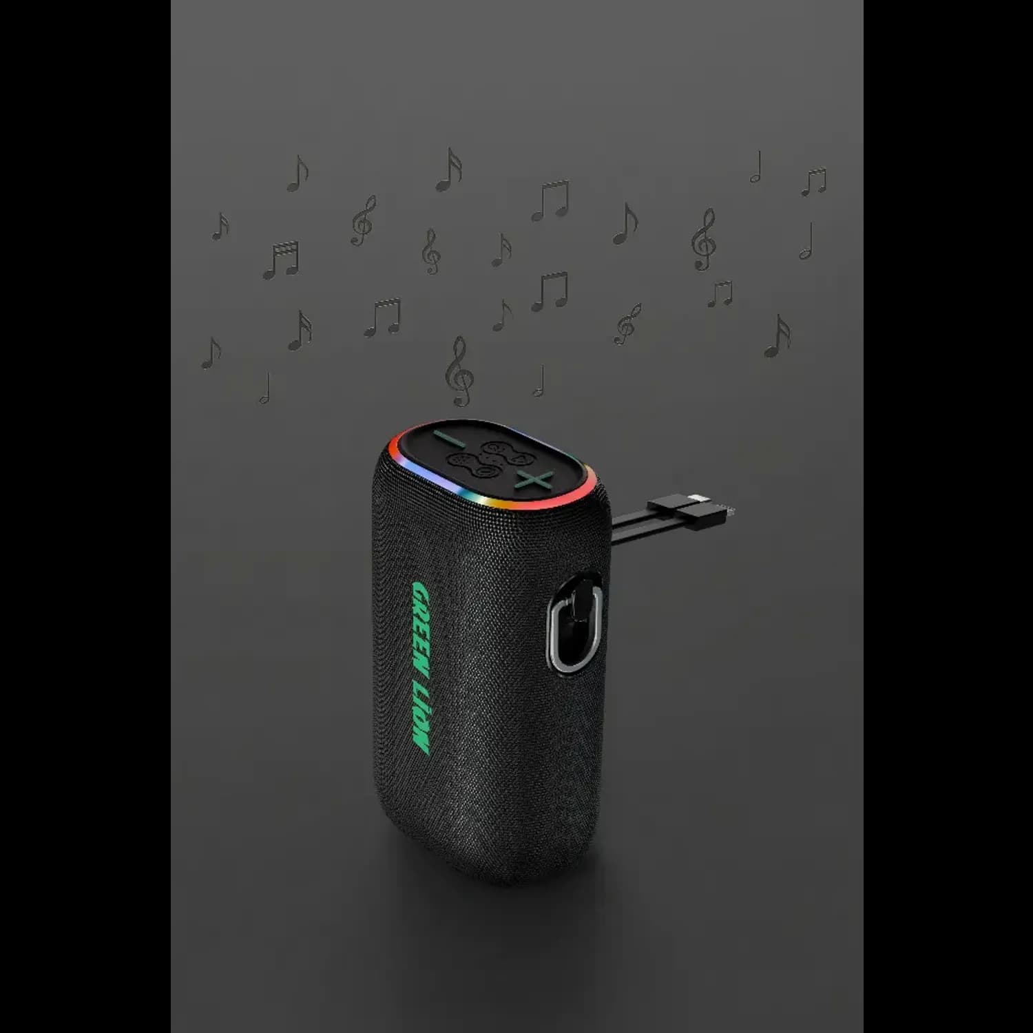 Green Lion Speaker WAVE 20 - 10000mAh Power Bank, Black 3