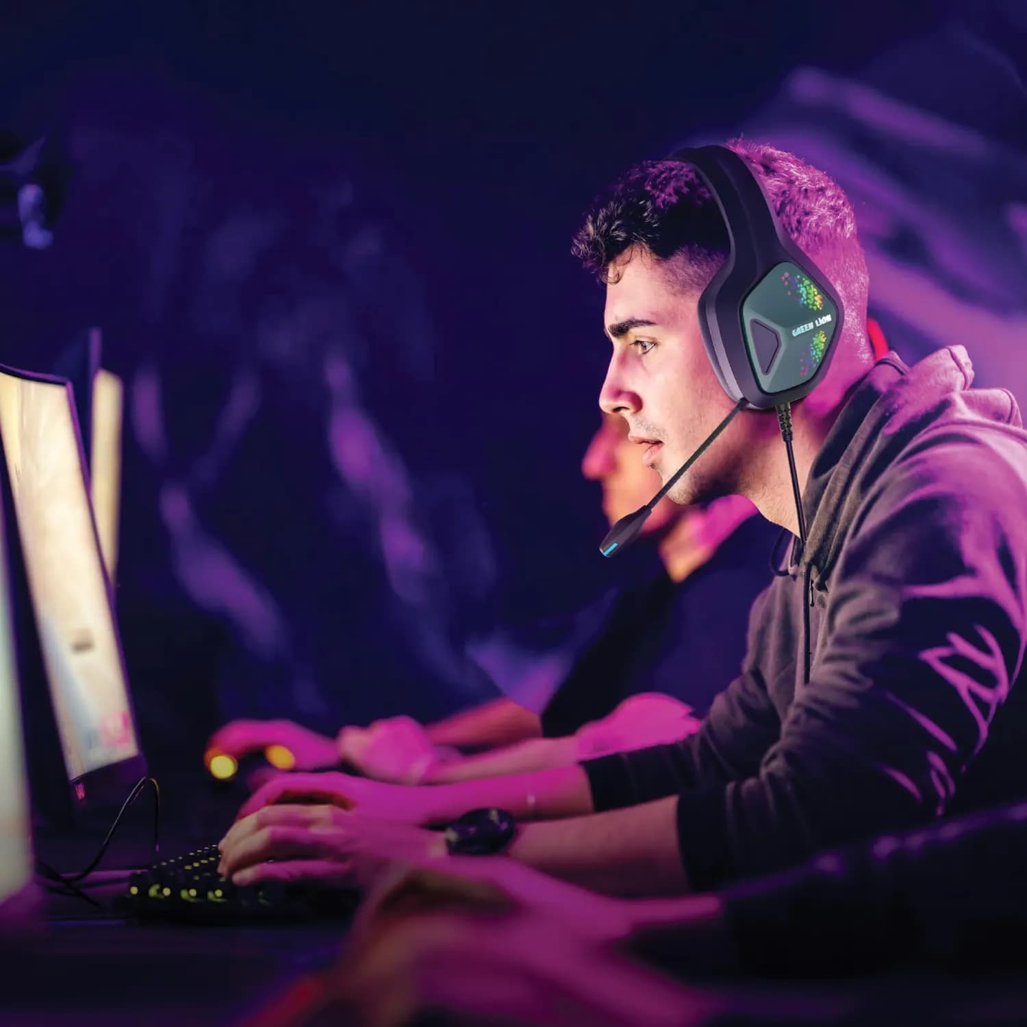 Green Lion Gaming Headphone Specter - 50mm Driver, Black 3