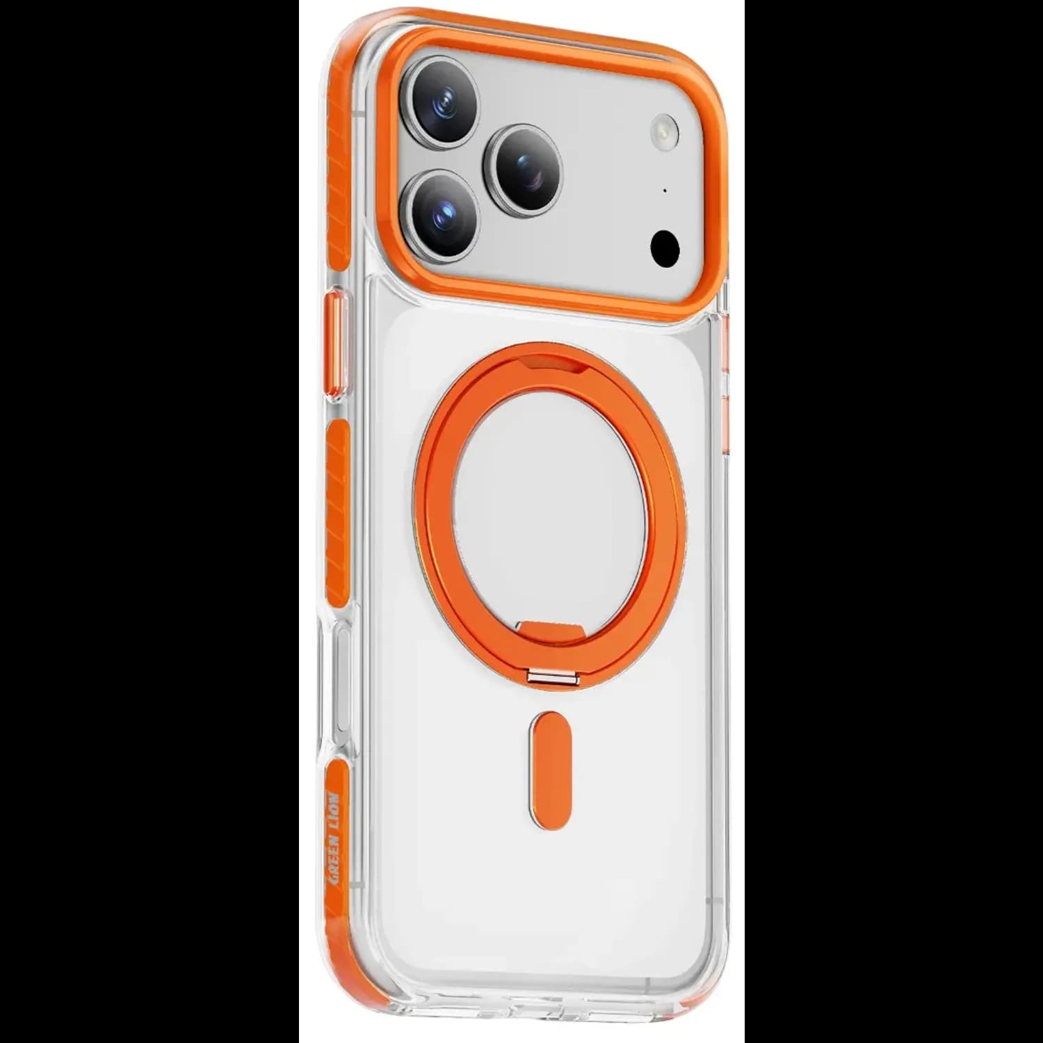 Green Lion iPhone 17 Pro Max Case - 360° Rotating Ring Stand, Blue 1