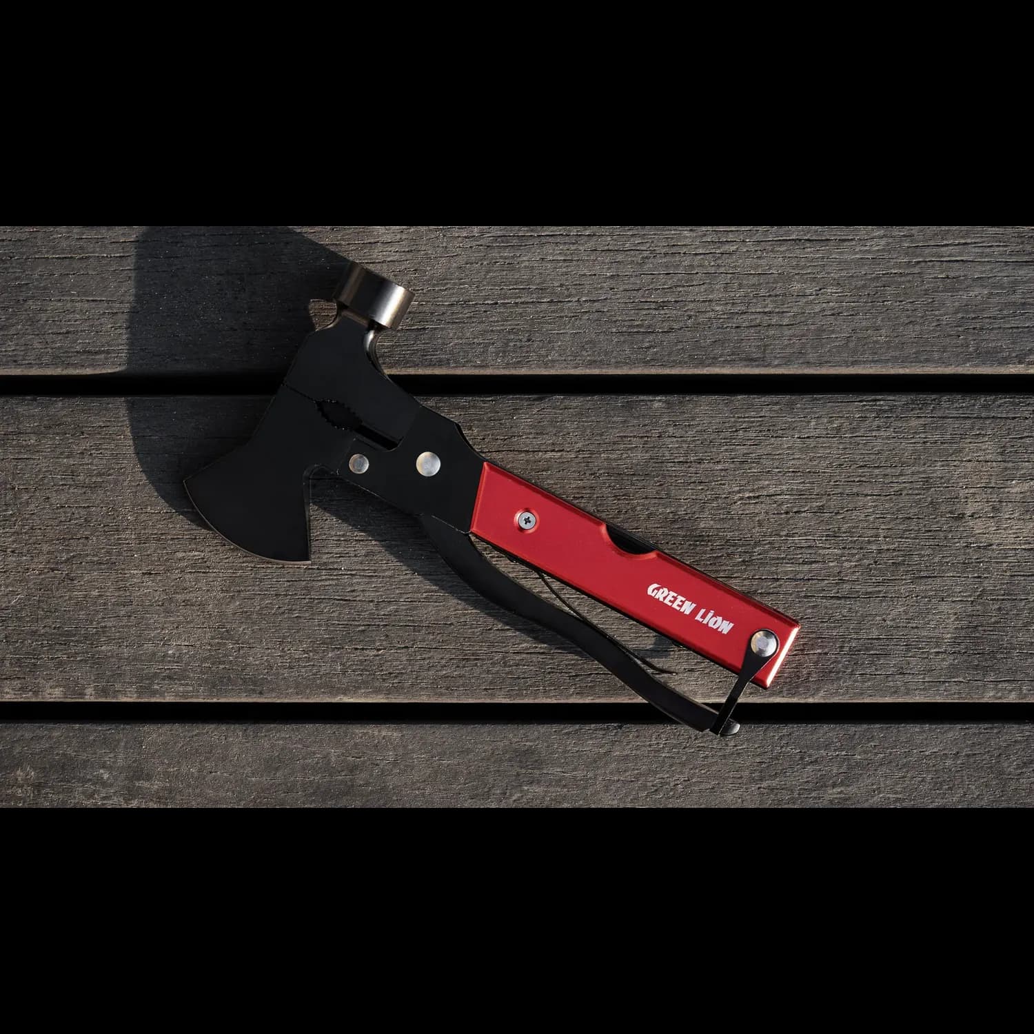 Green Lion Multi-Tool - Axe Hammer, Stainless Steel, Red 4
