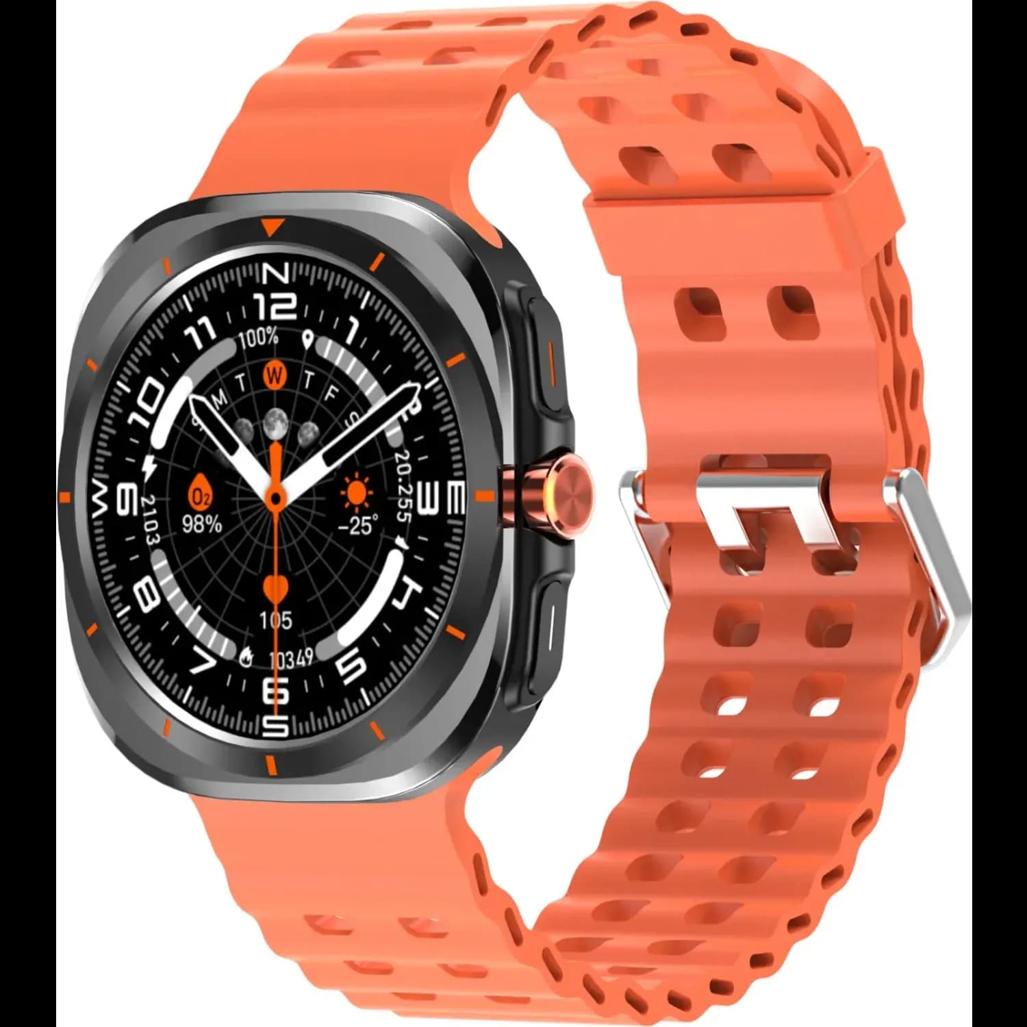 Green Lion Smart Watch Strive - Wireless Charging, Orange 3