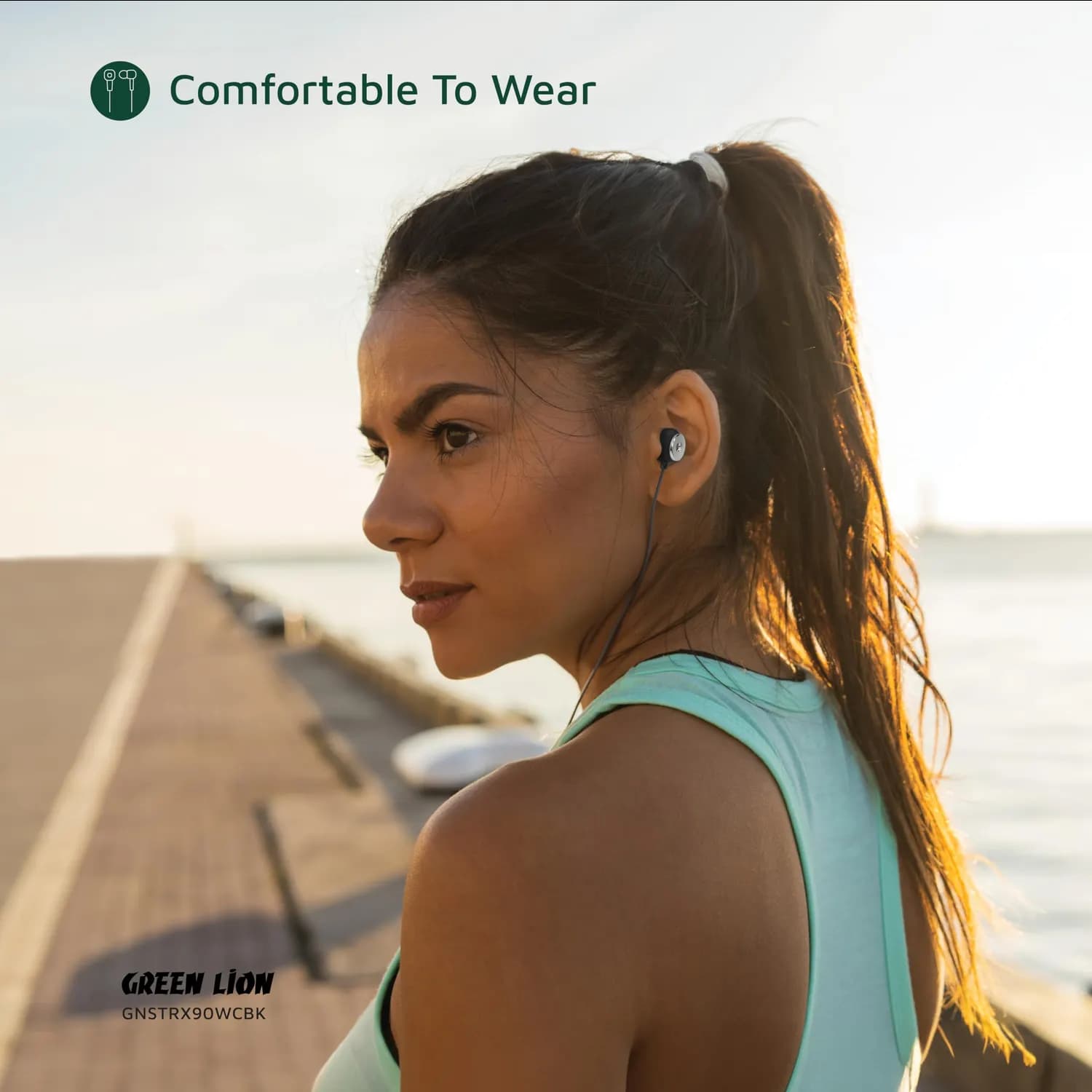 Green Lion Earphones Stereo X90 - Wired 3.5mm, Black 3