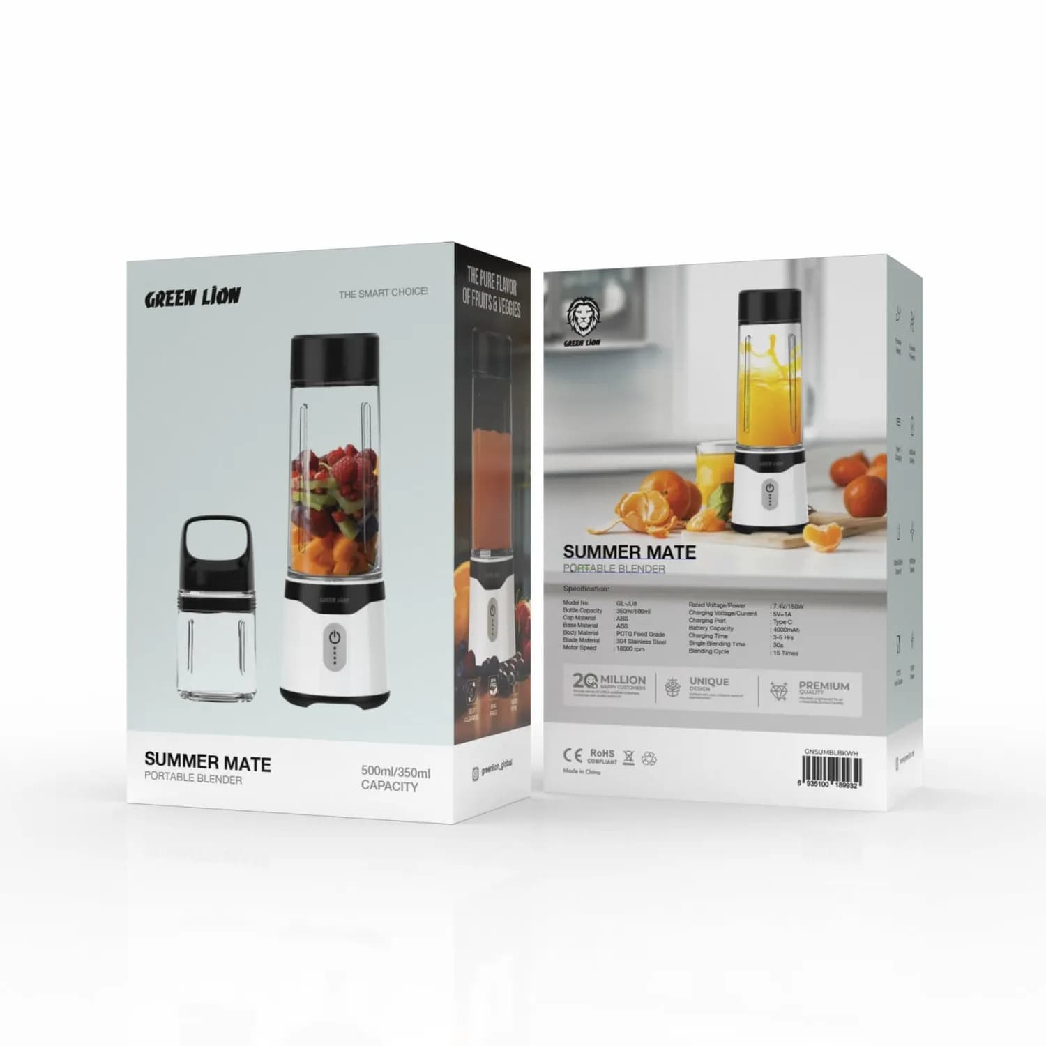 Green Lion Blender Summer Mate - 150W, 1500ml, White 4