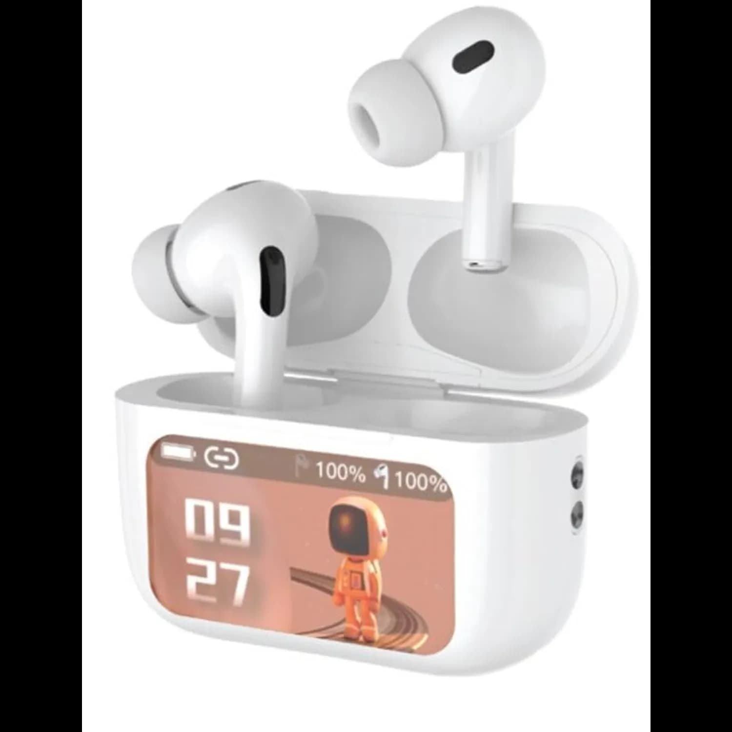 Green Lion Earbuds Touch Tone Lite - ANC, Wireless Charging, White 2