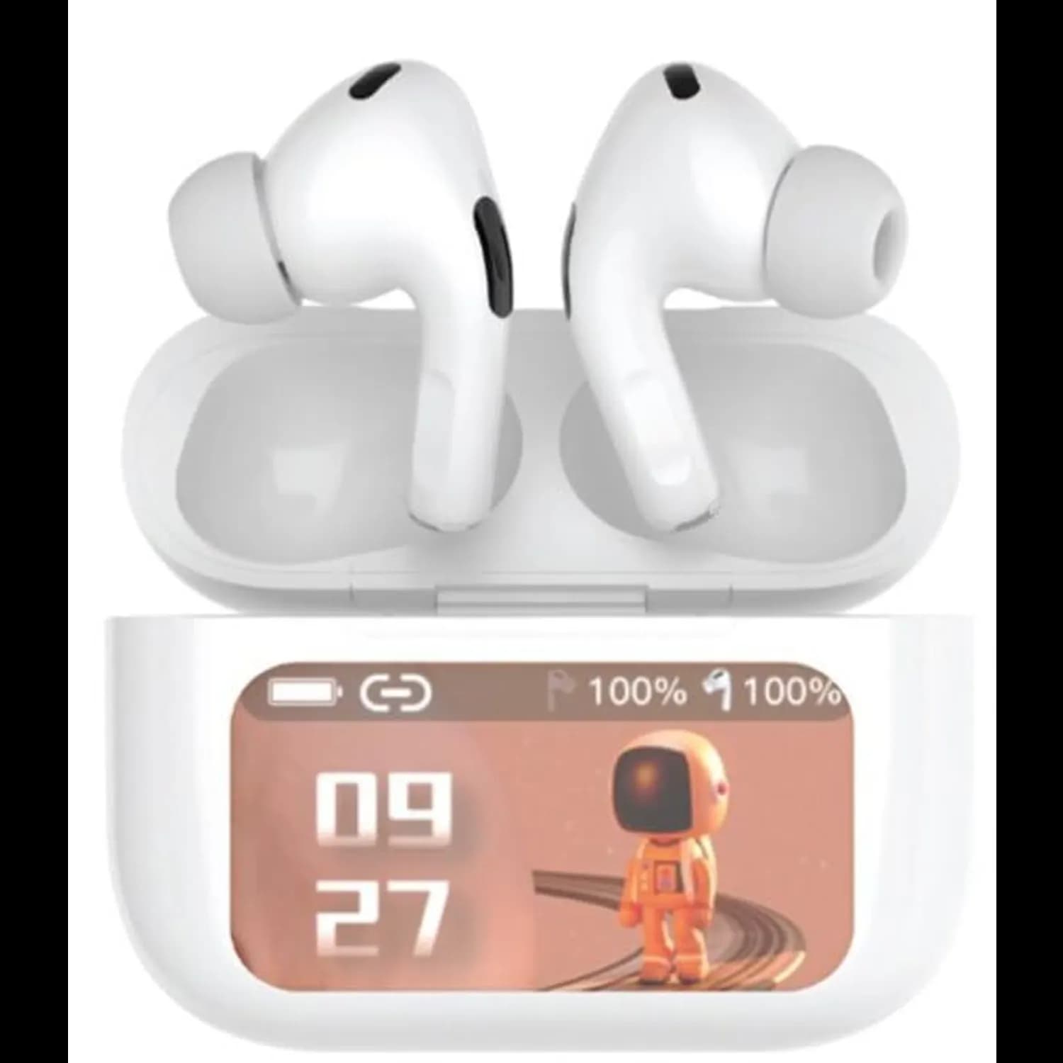 Green Lion Earbuds Touch Tone Lite - ANC, Wireless Charging, White 1