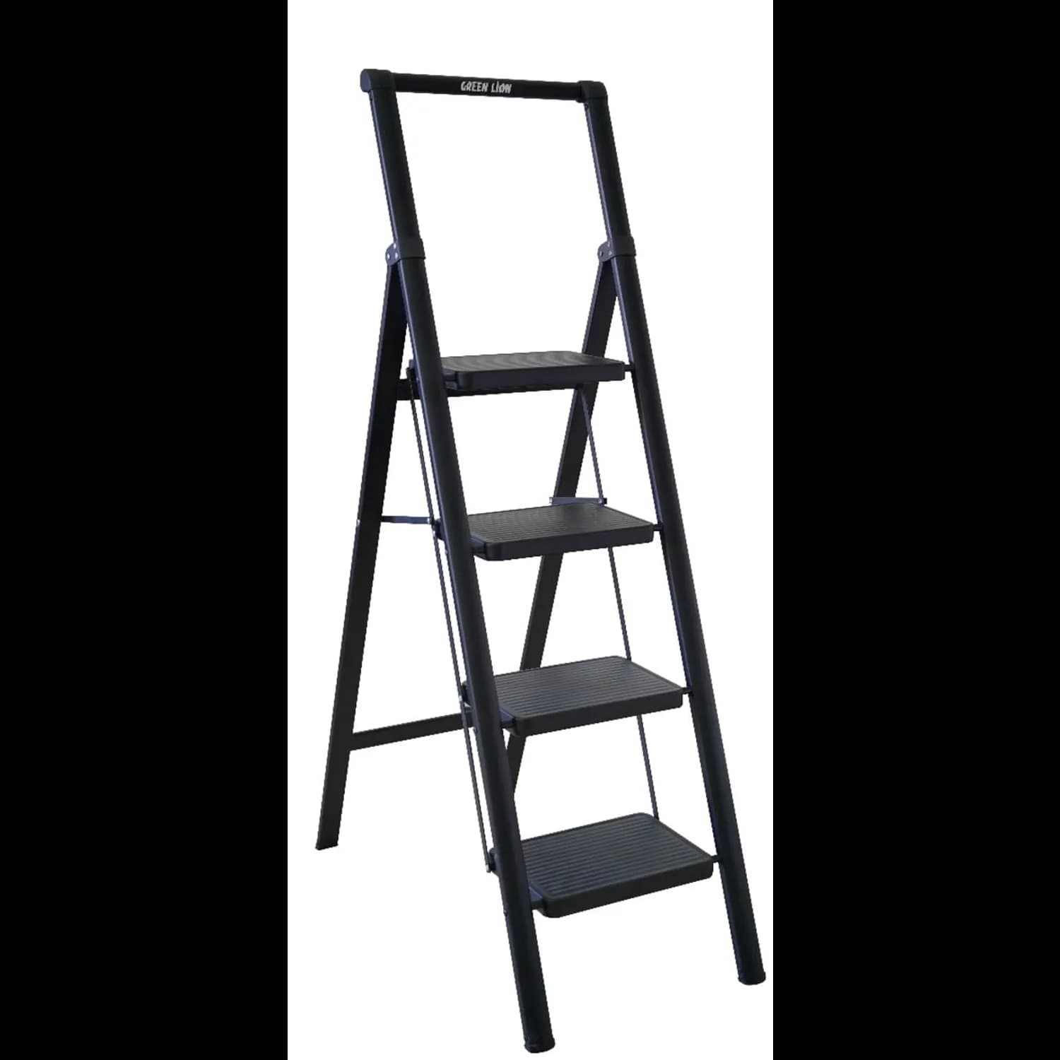 Green Lion Ladder - 4 Steps, 150kg Capacity, Black 1 Green Lion Ladder - 4 Steps, 150kg Capacity, Black 1