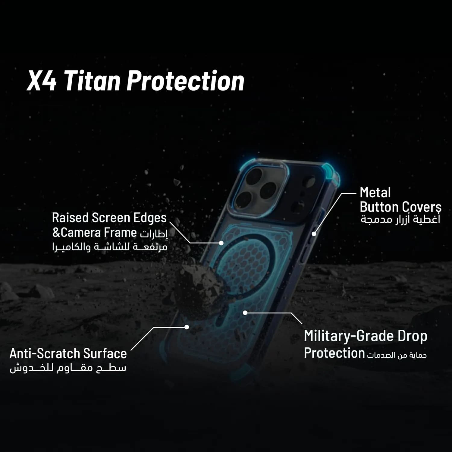 Green Lion iPhone 17 Pro Case Titan - Shockproof, Orange 4