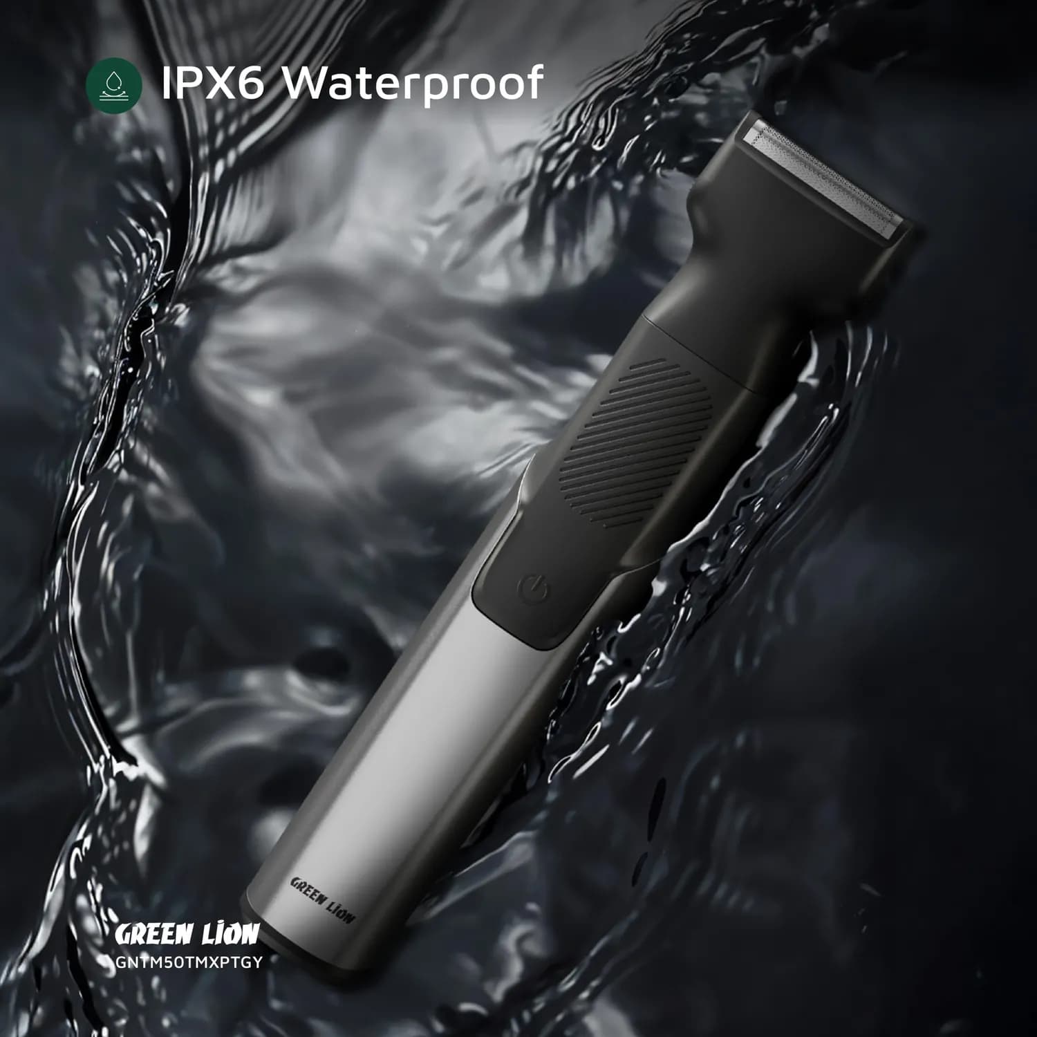 Green Lion Hair Trimmer - 3-in-1 Waterproof, Grey 4