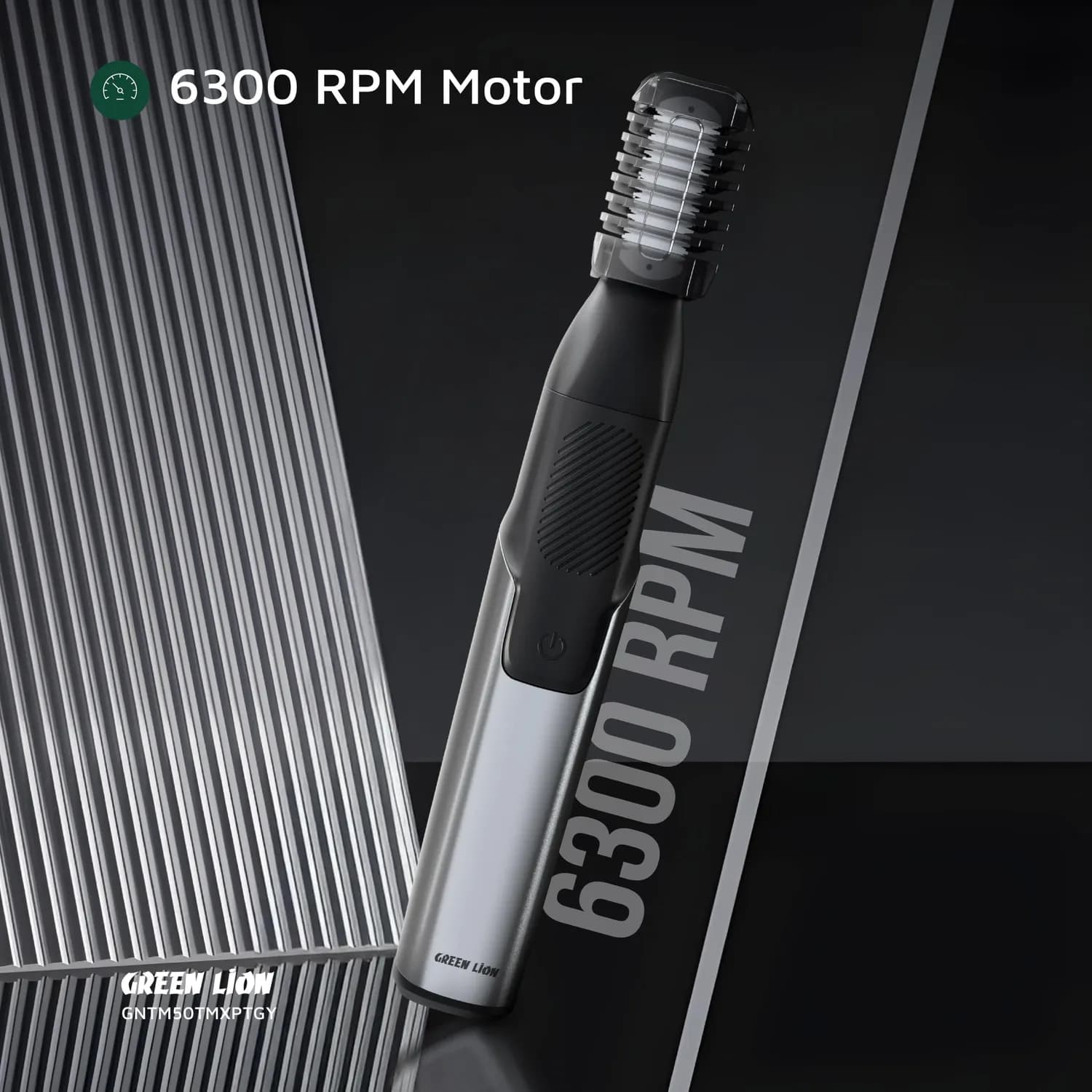 Green Lion Hair Trimmer - 3-in-1 Waterproof, Grey 5