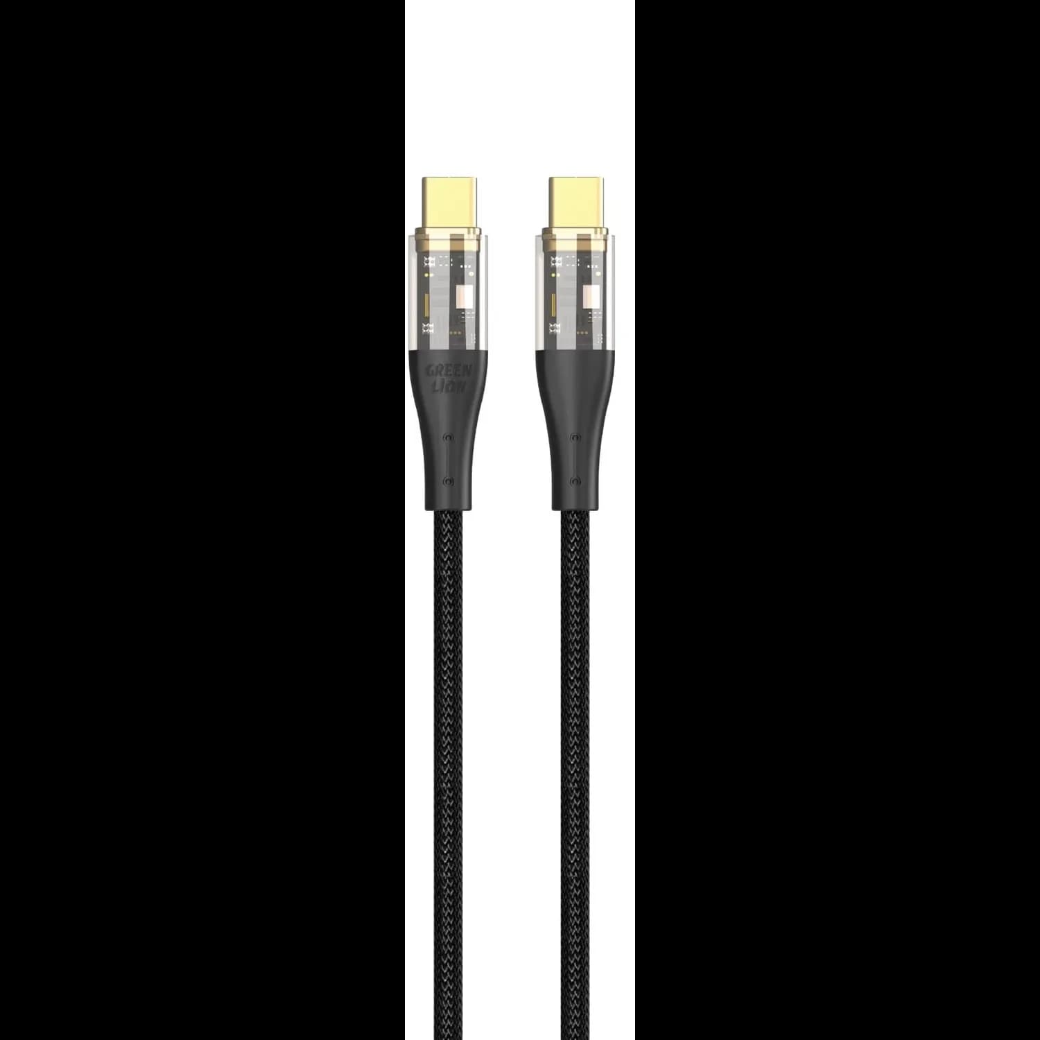 Green Lion USB-C to USB-C Cable - 60W Fast Charging, Transparent 1