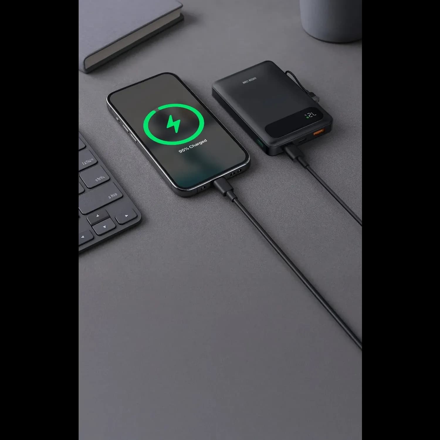 GREEN LION Power Bank TOLEDO 10000mAh 20W PD - USB-A & Dual USB-C, Black 3