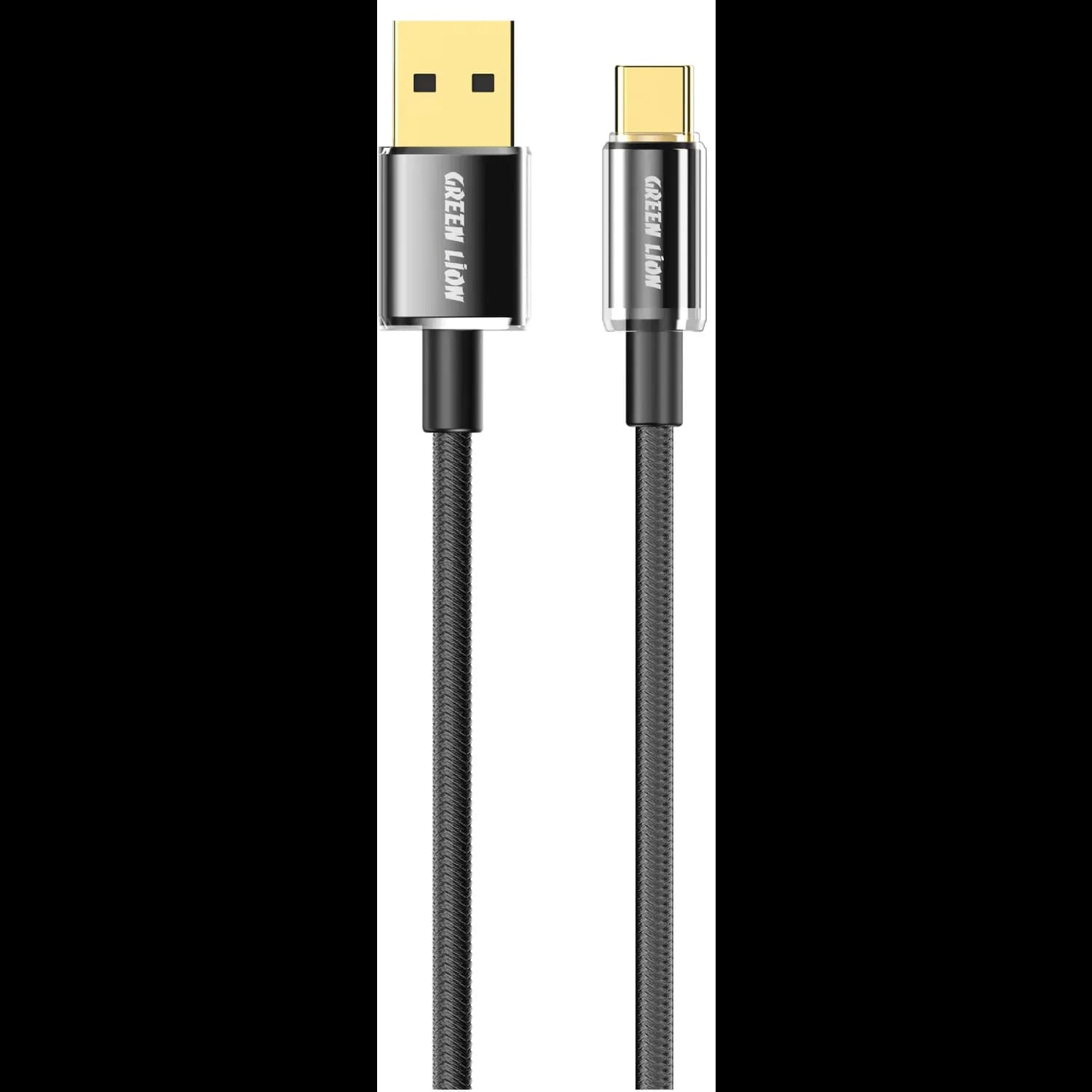 Green Lion USB Type-A to USB Type-C Cable - 3A Fast Charging, Black 1
