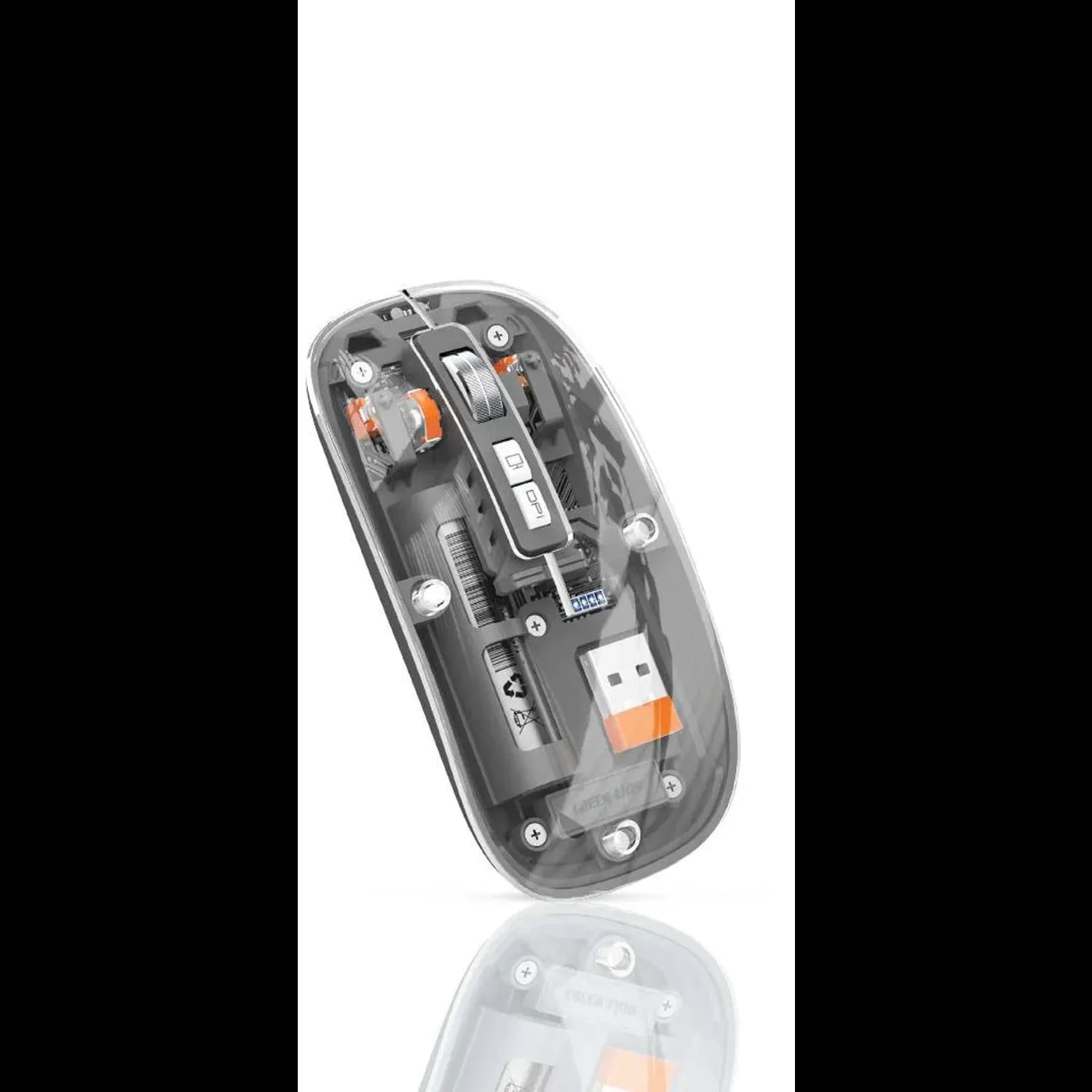 Green Lion Mouse Transparent 2 - Wireless Bluetooth, Gray 1 Green Lion Mouse Transparent 2 - Wireless Bluetooth, Gray 1