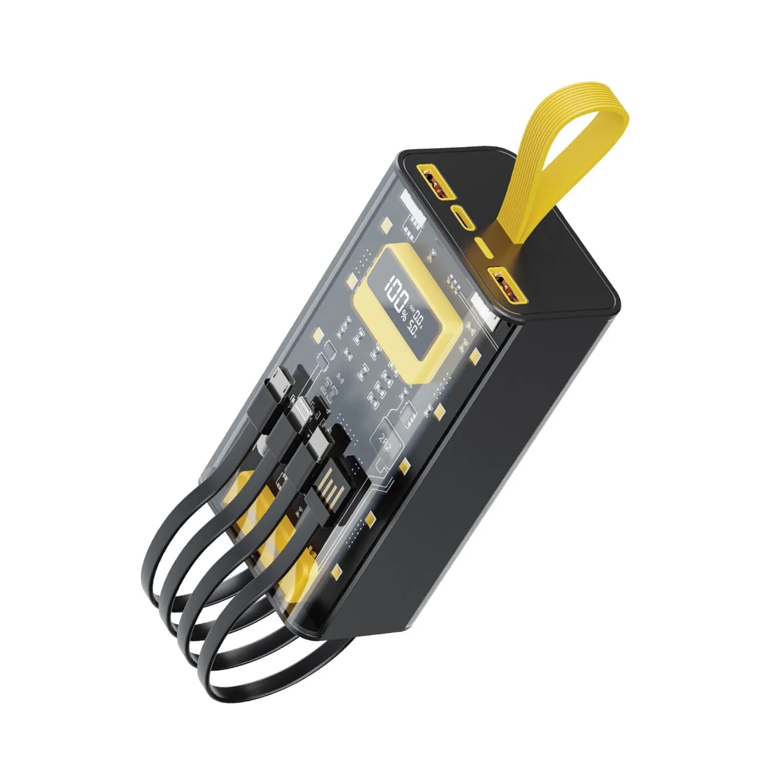 Green Lion Transparent Pro 30000mAh Power Bank - Black/Yellow 1 Green Lion Transparent Pro 30000mAh Power Bank - Black/Yellow 1