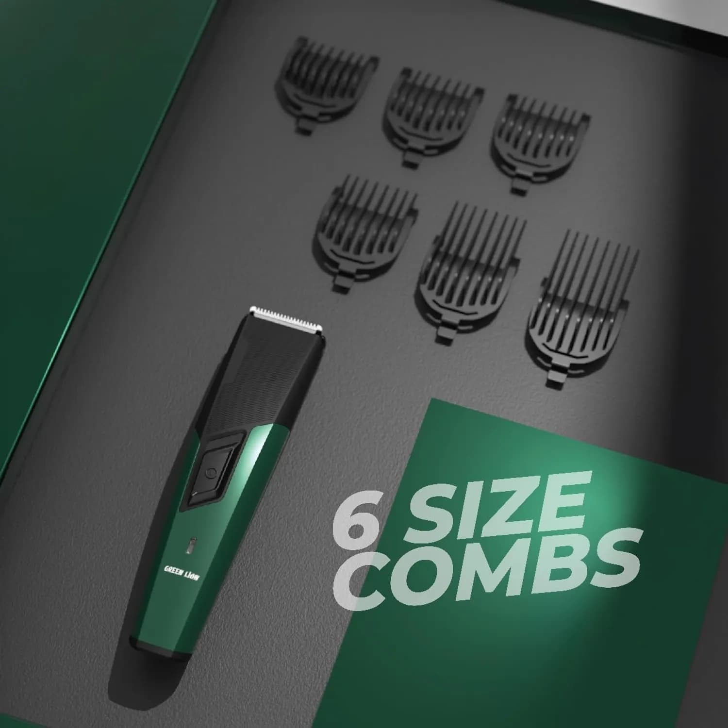 Green Lion Hair Trimmer - Cordless, Rechargeable, Trimflex 3