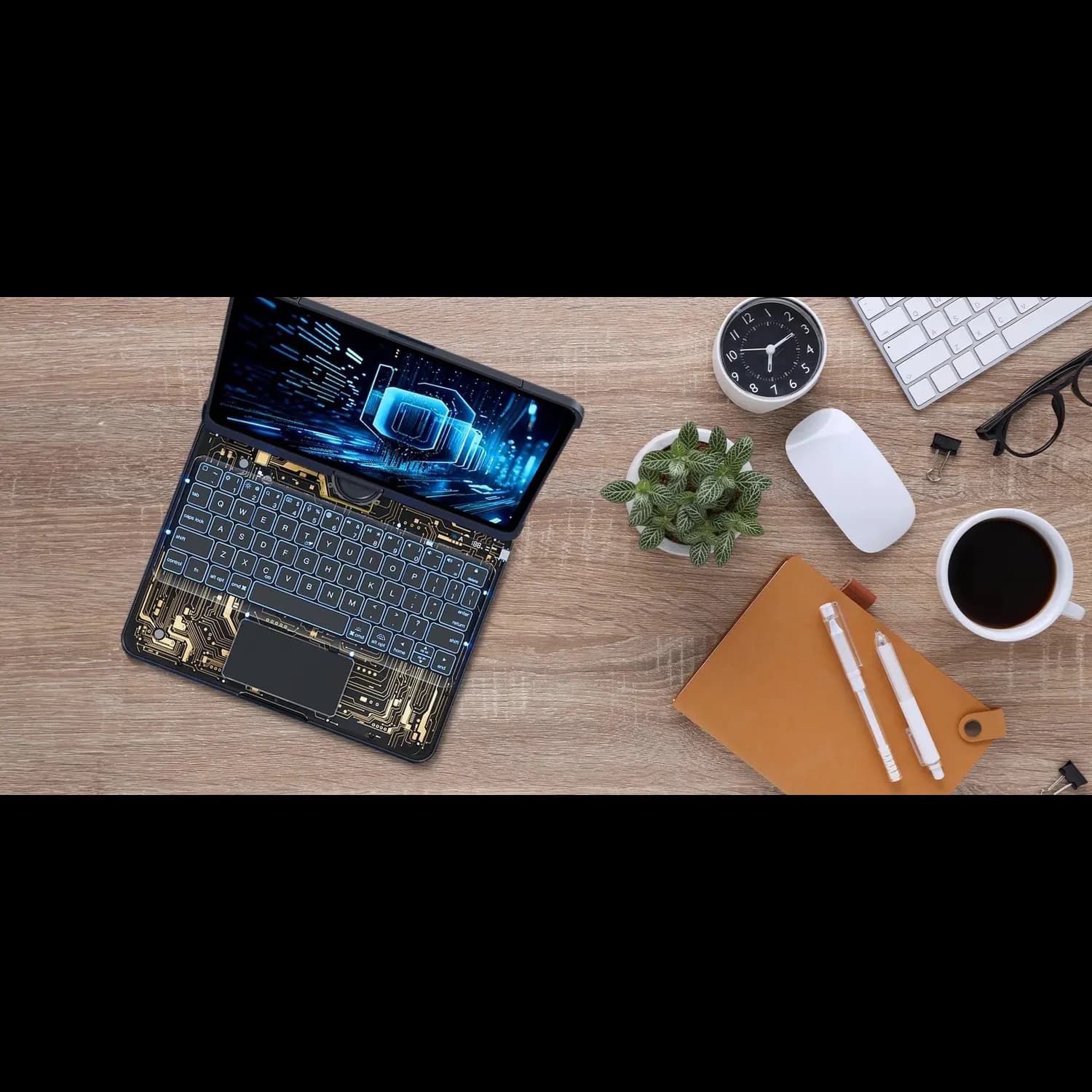 Green Lion Magic Keyboard Case for iPad Pro 12.9" - Touchpad, RGB Backlight, Black 4