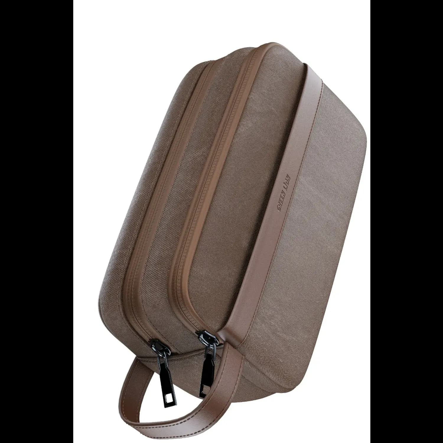 Green Lion Travel Pouch Tirana - Brown — Grey 2