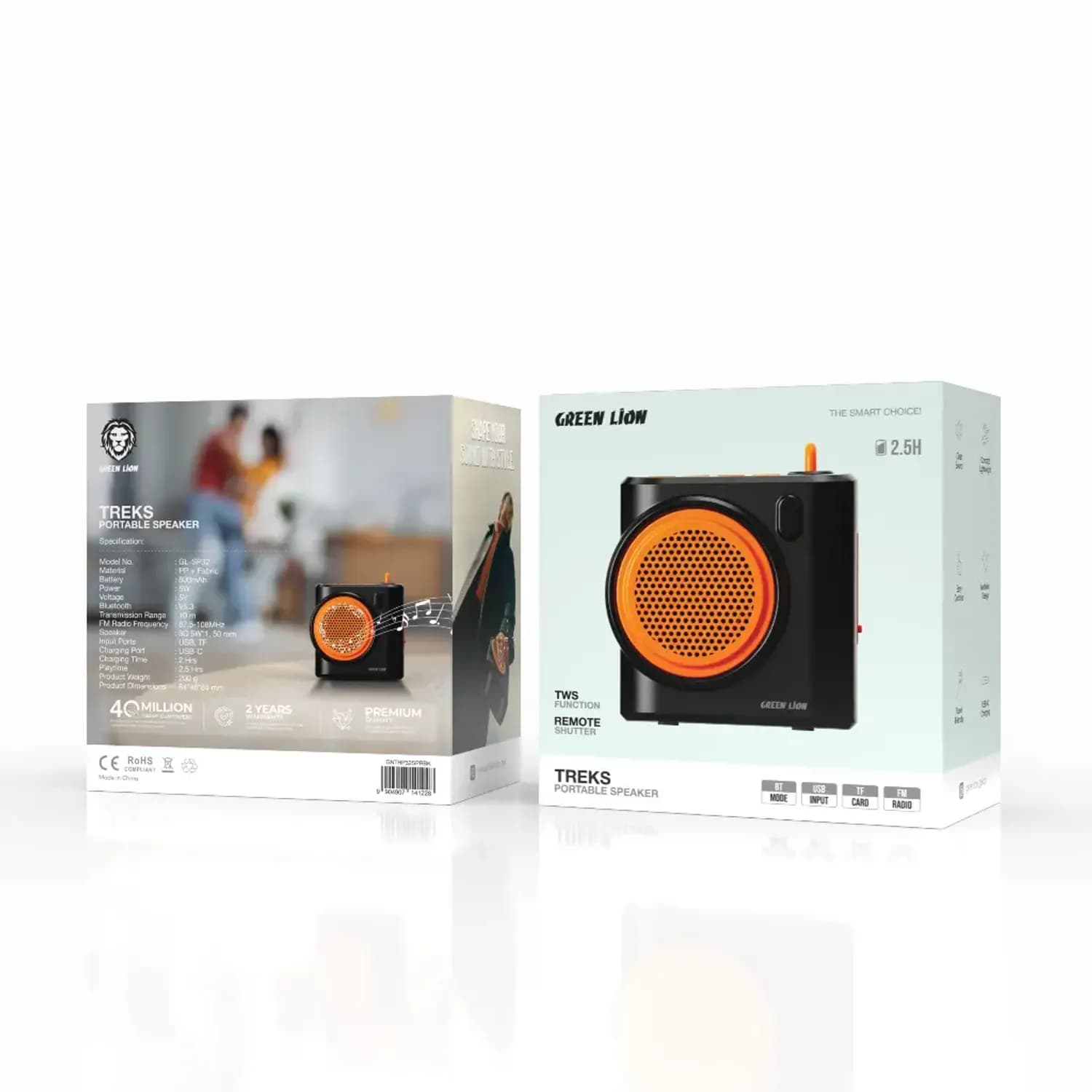 Green Lion Portable Speaker - Black 5