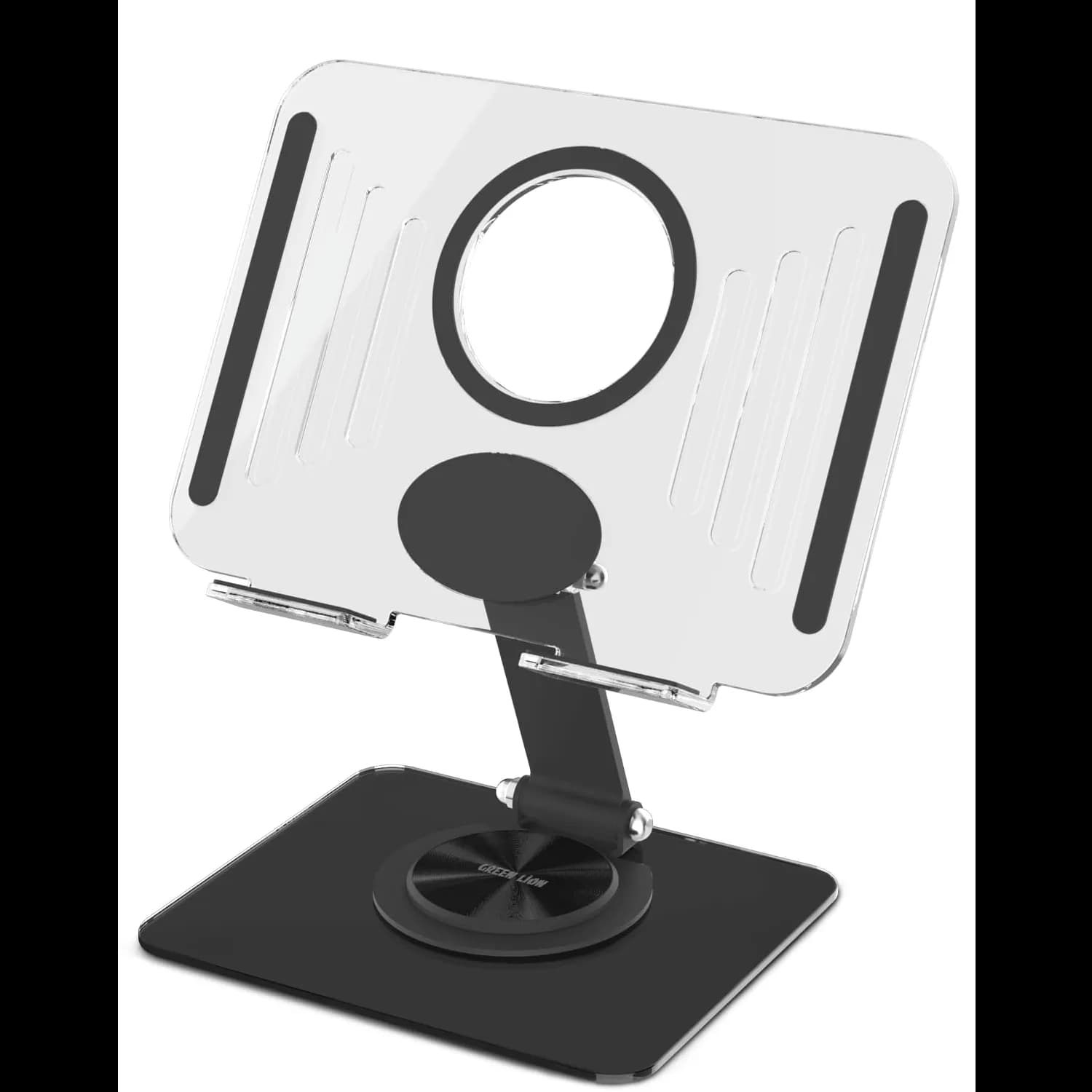 Green Lion Tablet Stand - 360° Rotating, Foldable, Black 1