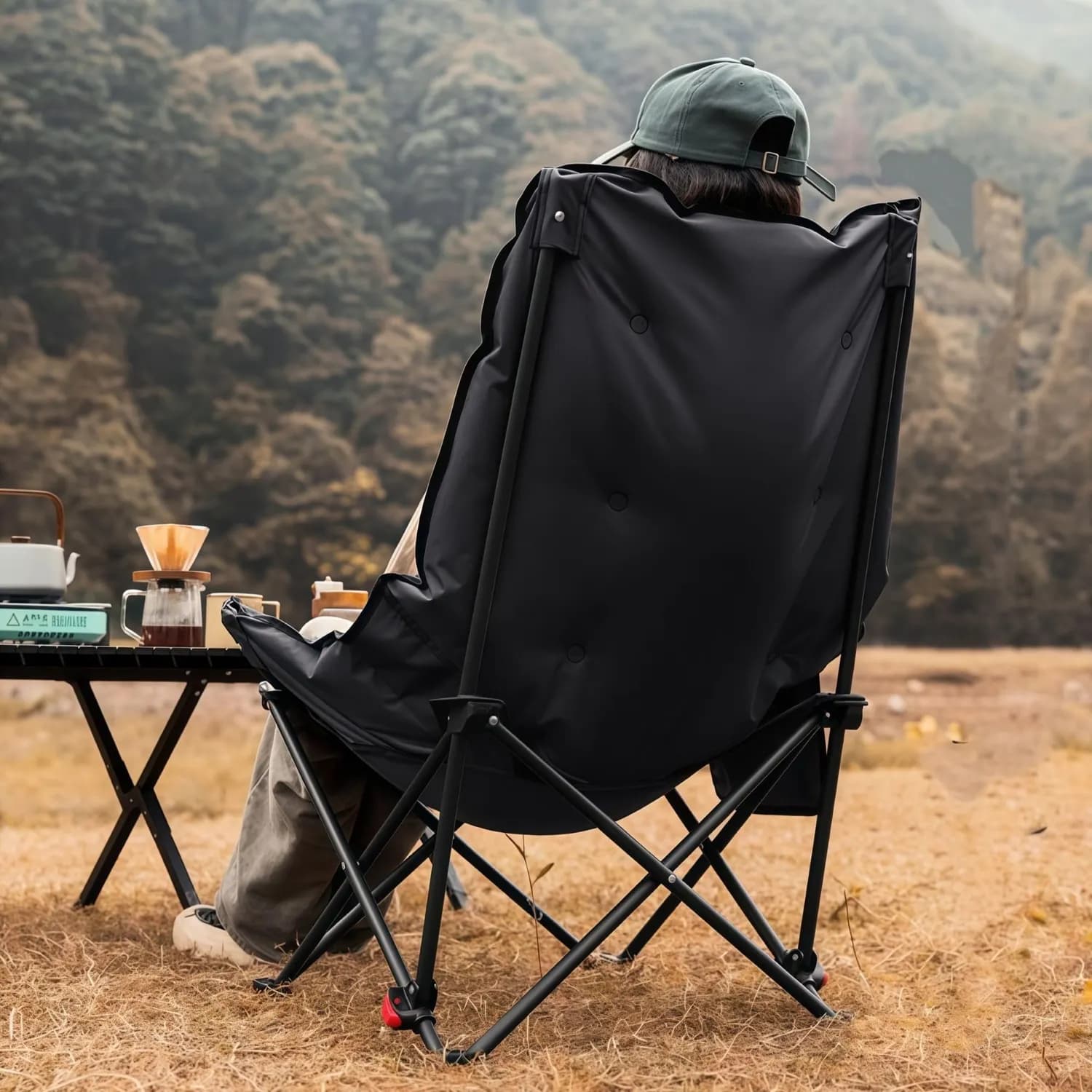 Green Lion Camping Chair - Portable, Lightweight, Black Travix 4
