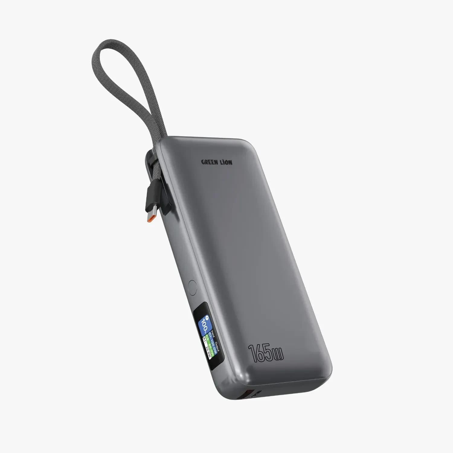 Tron X Power Bank - 20000mAh 165W PD, Grey 1 Tron X Power Bank - 20000mAh 165W PD, Grey 1