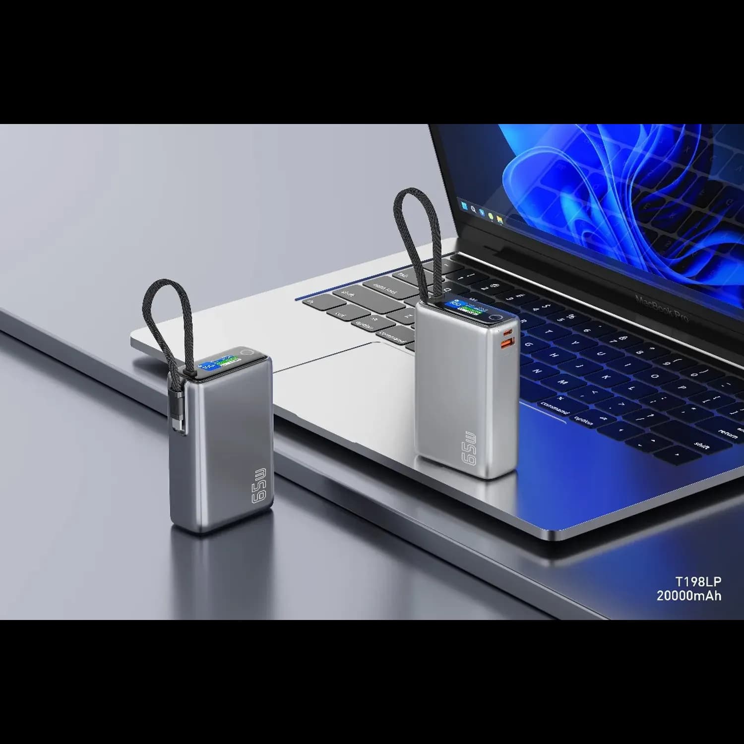 Green Lion Power Bank Tron X - 20000mAh 65W PD, Gray 2