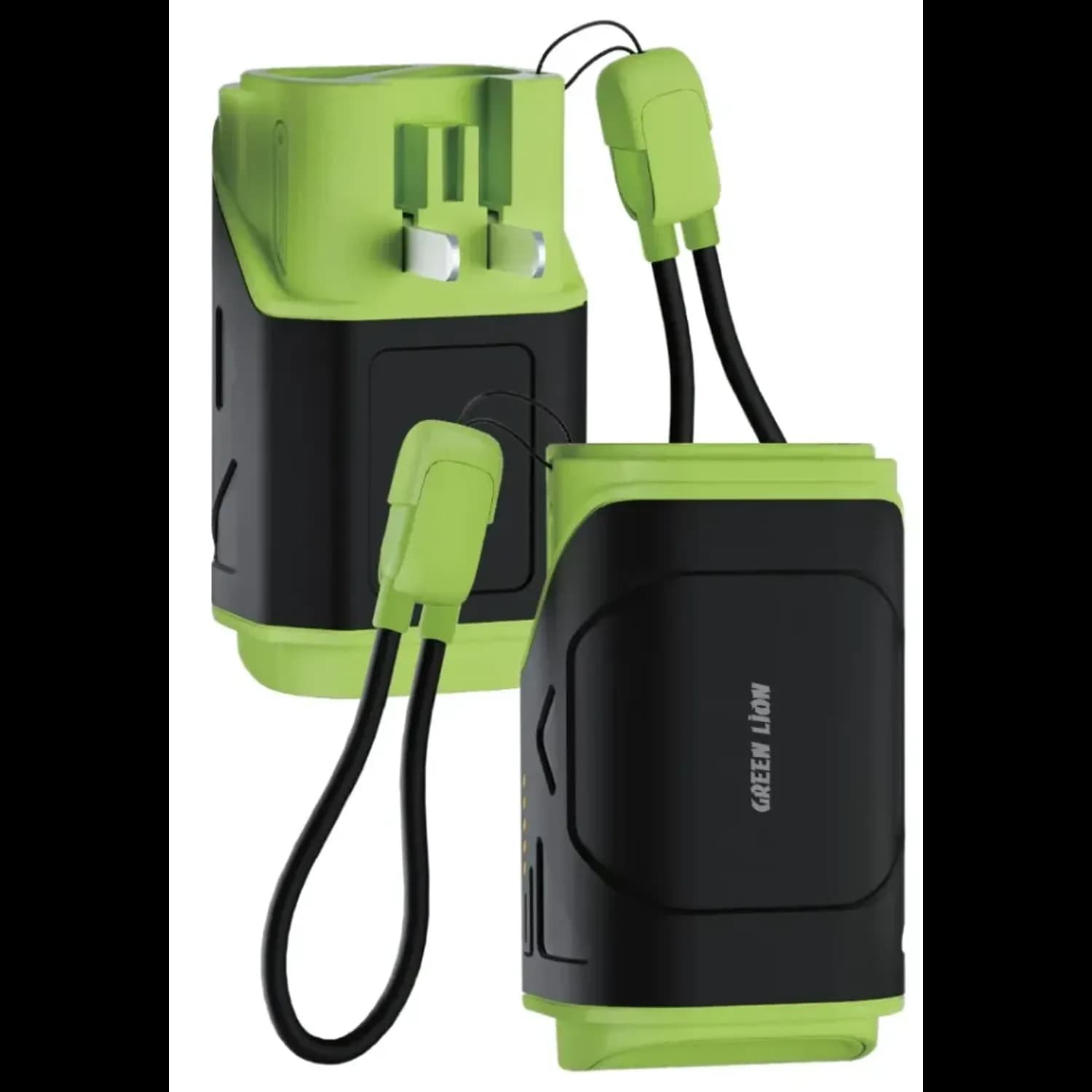 GREEN LION Power Bank - 10000mAh, Foldable Plug, Olive Green — Olive Green 1 GREEN LION Power Bank - 10000mAh, Foldable Plug, Olive Green — Olive Green 1