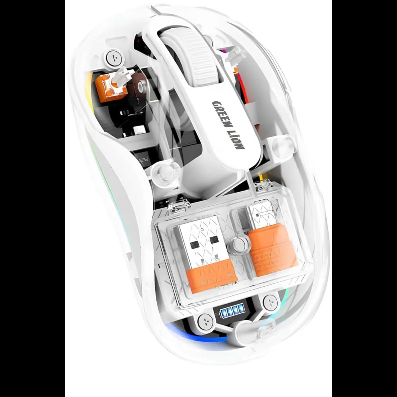 Green Lion Wireless Mouse - Tri-Mode 2400DPI, White — White 1 Green Lion Wireless Mouse - Tri-Mode 2400DPI, White — White 1