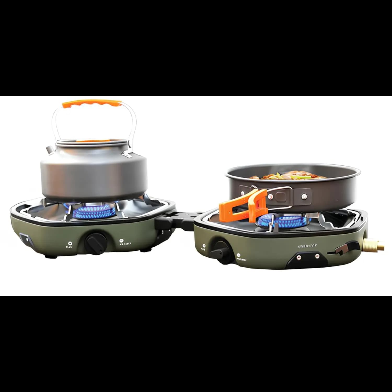 Green Lion Portable Camping Stove - Twin Flame, Green 1